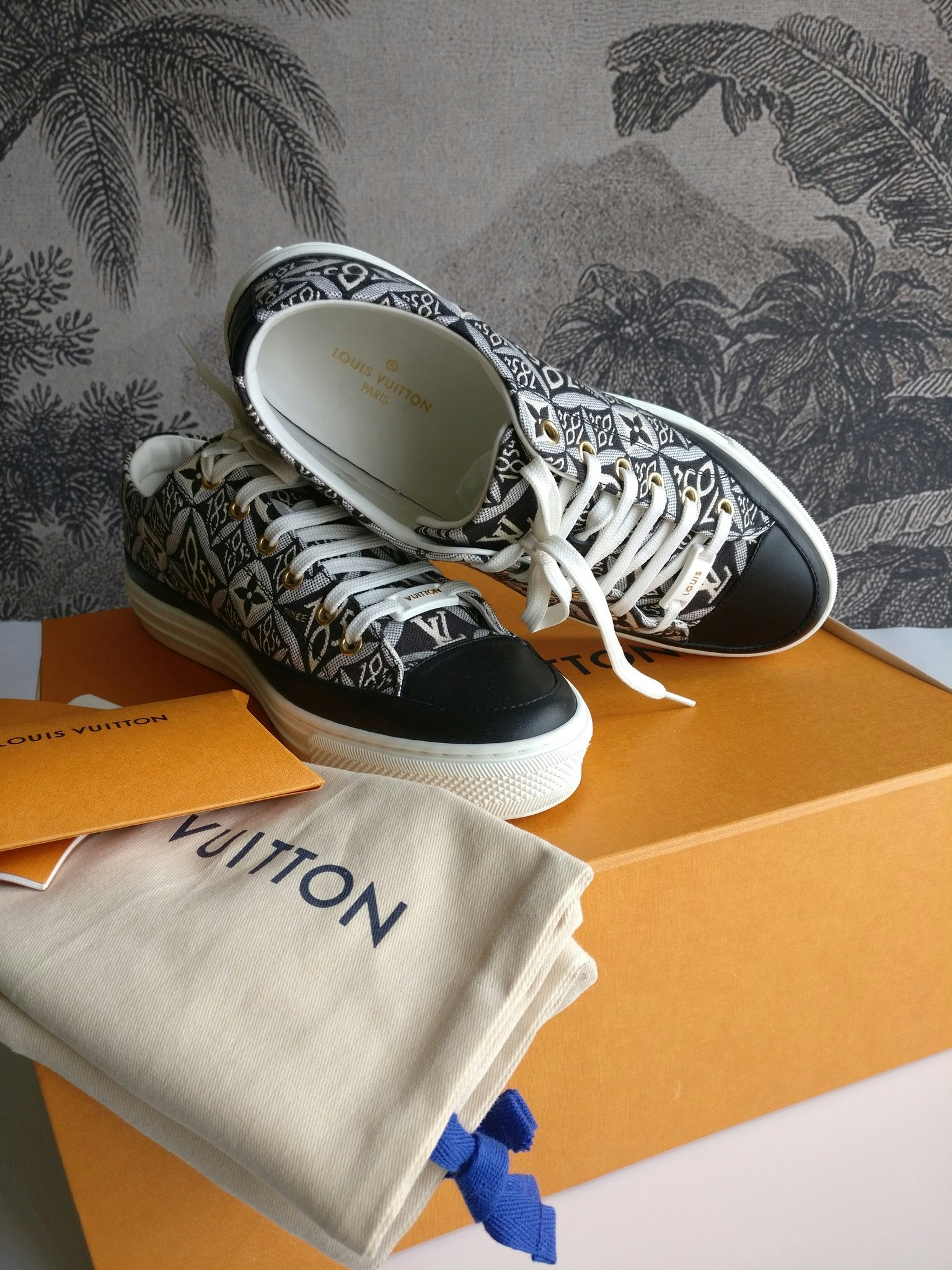 Louis Vuitton Since 1854 Stellar Jacquard Leather Sneaker Grey - Good or Bag