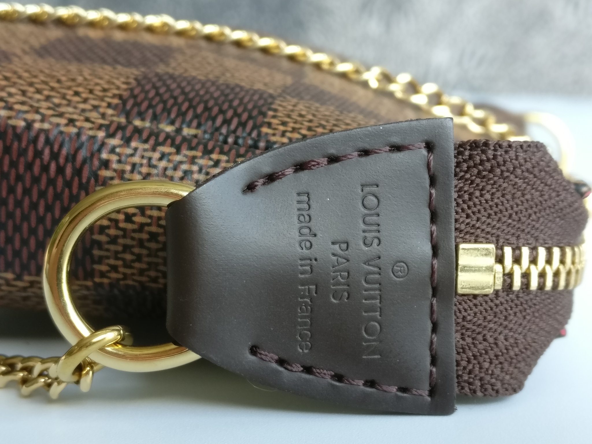 Louis Vuitton Mini Pochette Accessories Damier Ebene
