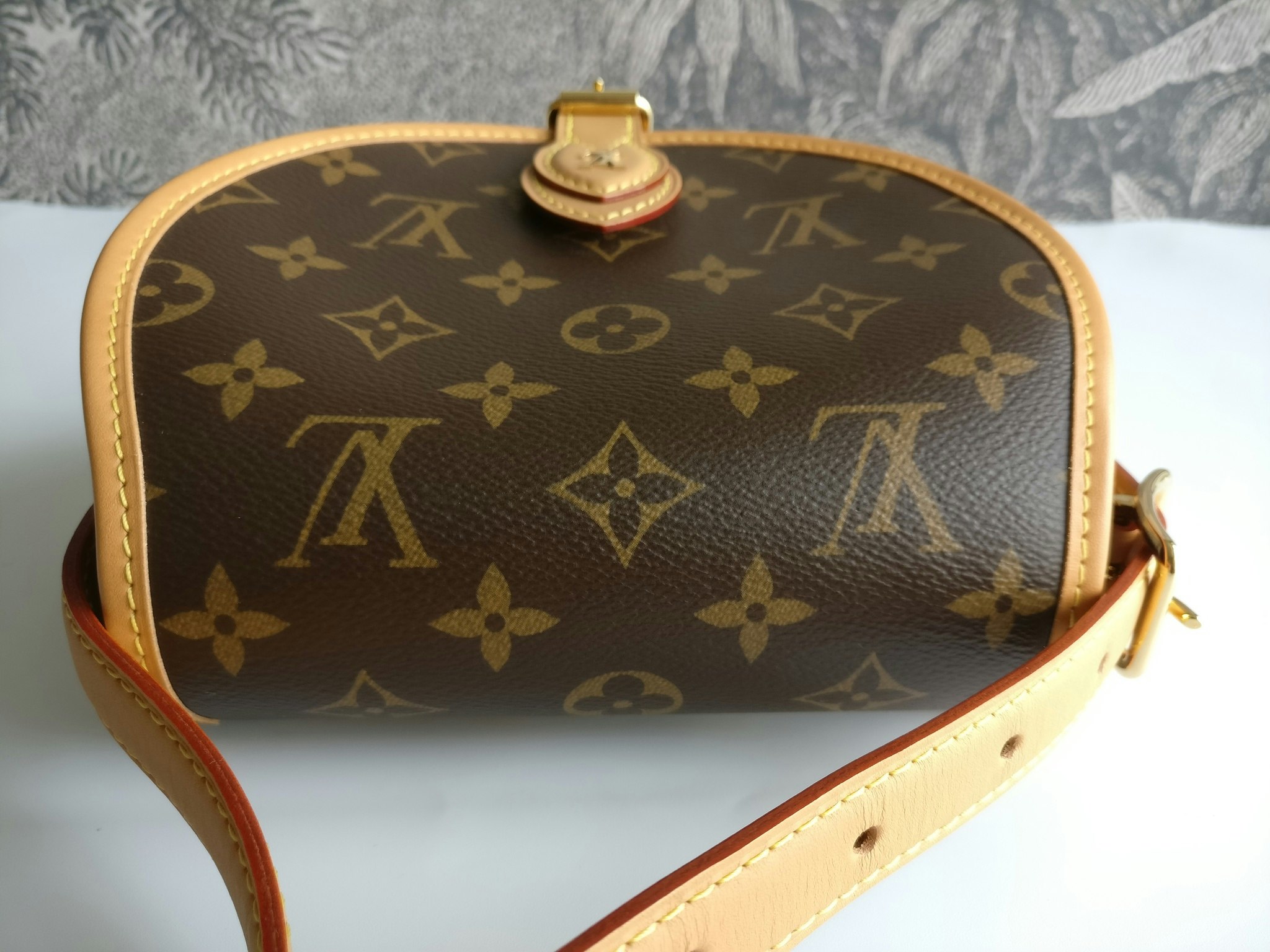 Louis Vuitton Tambourine Brown Cloth ref.1022553 - Joli Closet