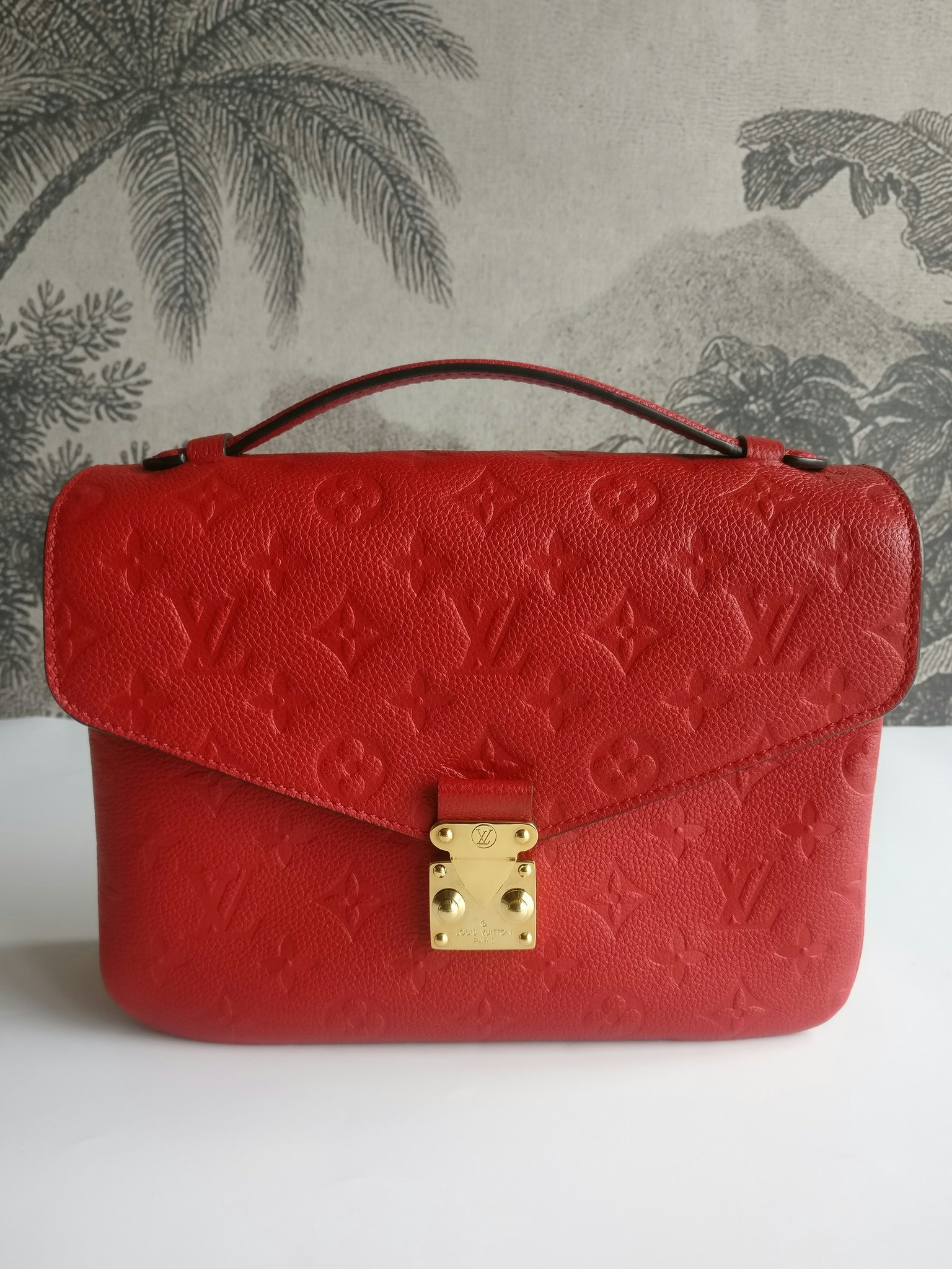 Louis Vuitton Cherry Red Empreinte Key Pouch with Box