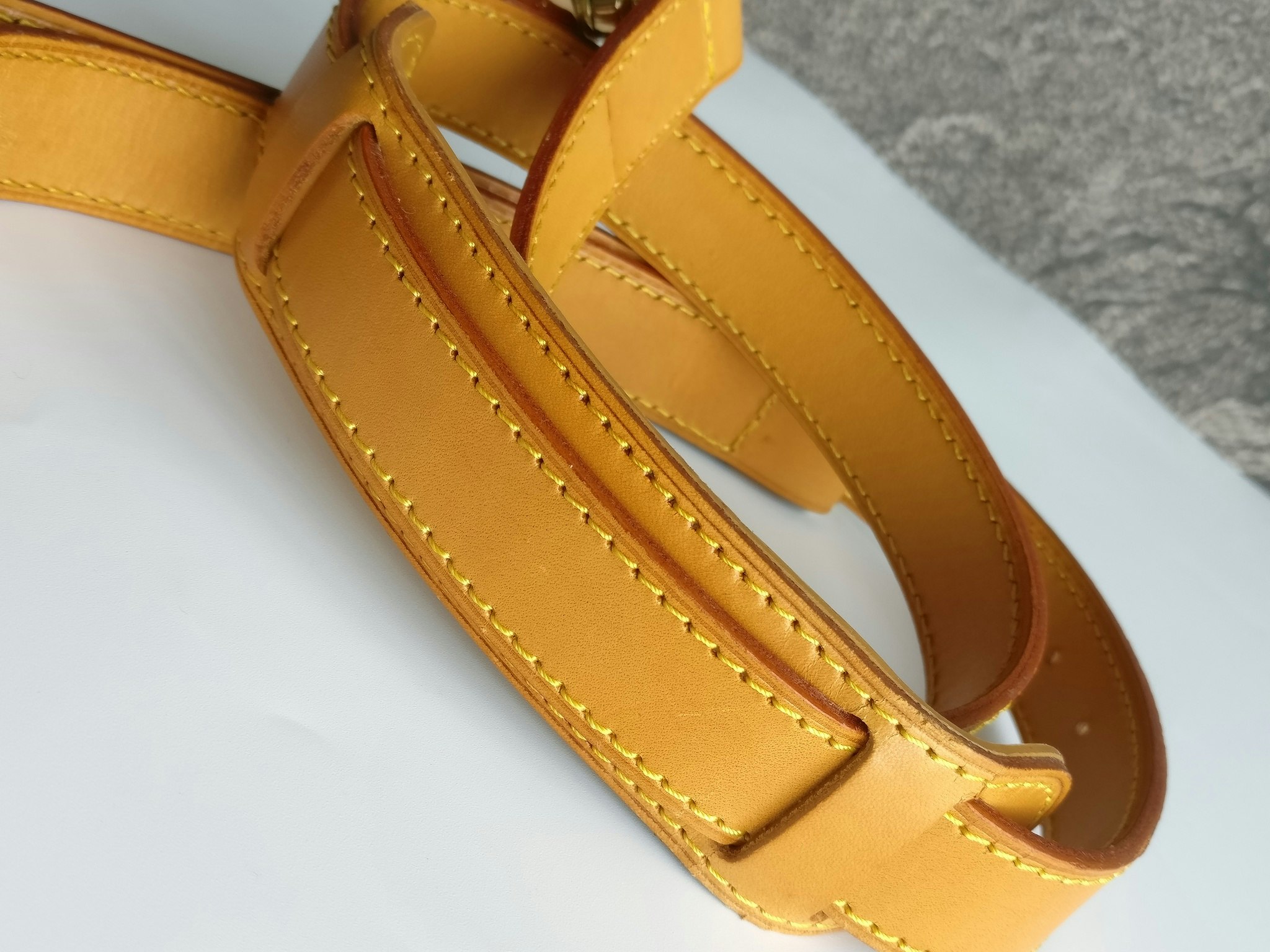 Louis Vuitton Brown Leather Adjustable Keepall Strap - Yoogi's Closet