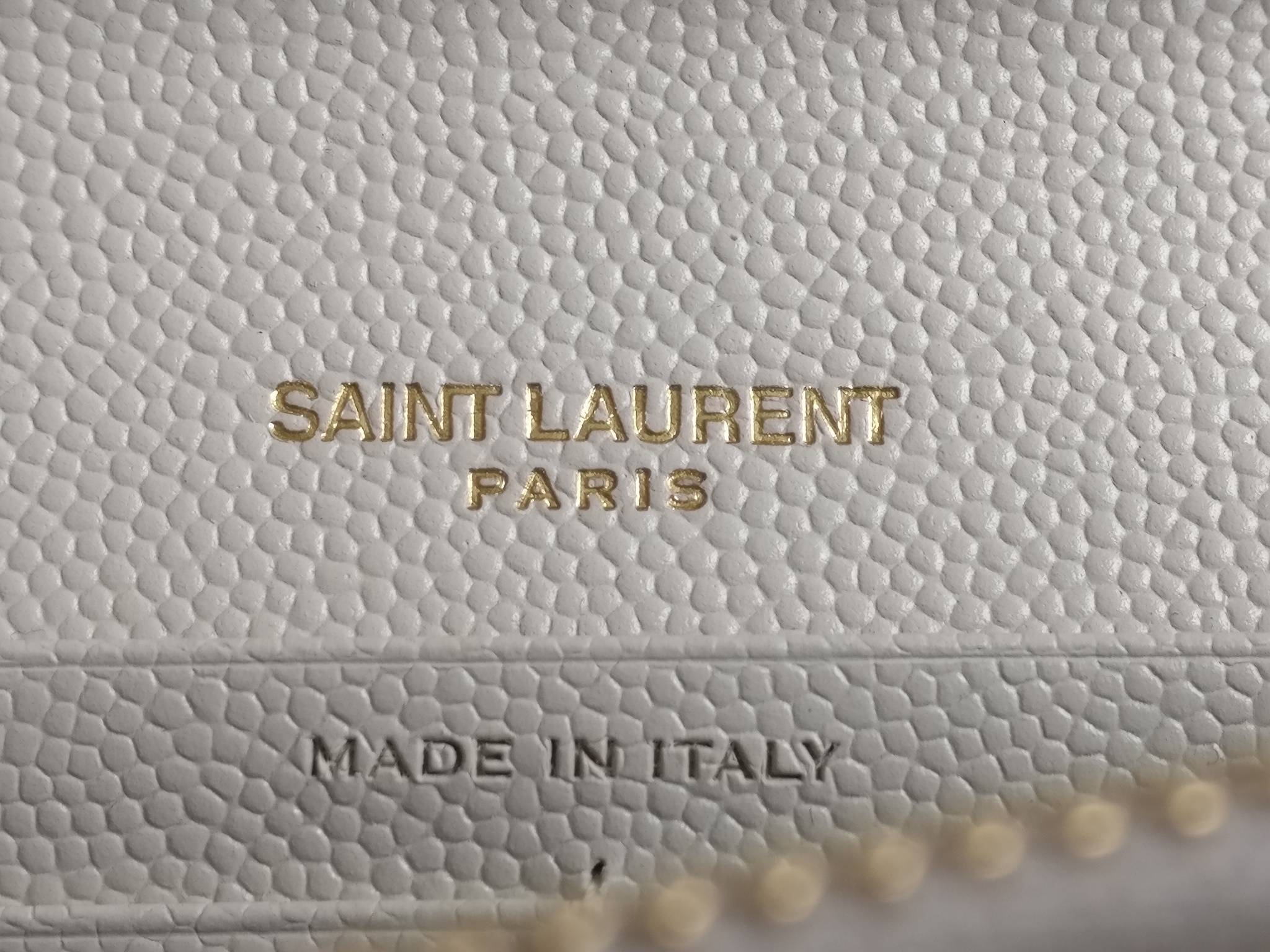 Saint Laurent Chain Wallet Crema Soft