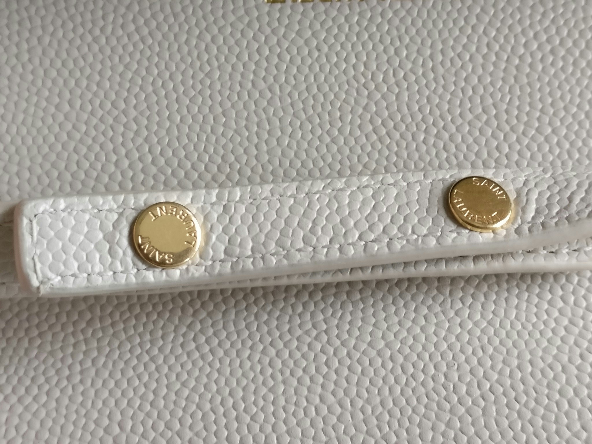 Saint Laurent Chain Wallet Crema Soft