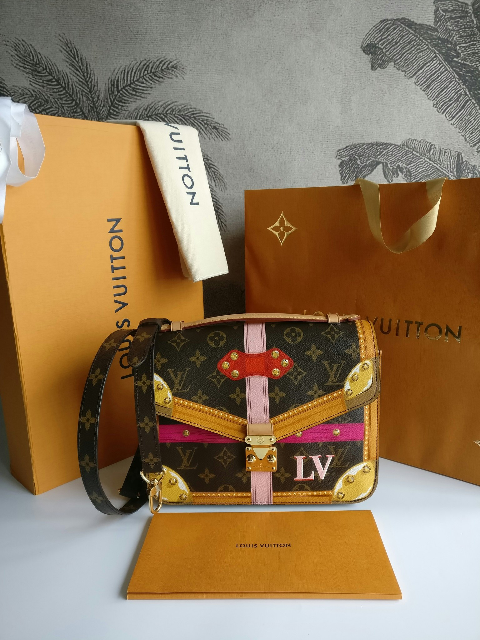 Louis Vuitton Monogram Pochette Metis Summer Trunk Limited M43628 Shoulder  Bag 0238 LOUIS VUITTON