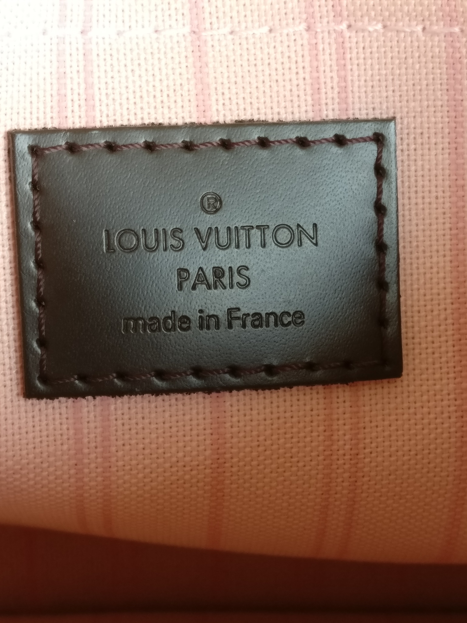 Louis Vuitton Neverfull MM Pouch damier ebene rose ballerine
