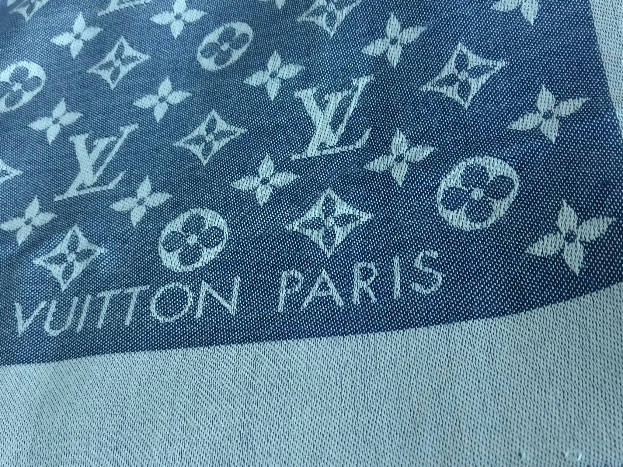 Louis Vuitton Blue Denim Monogram Shawl