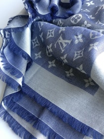 Louis Vuitton Blue Denim Monogram Shawl