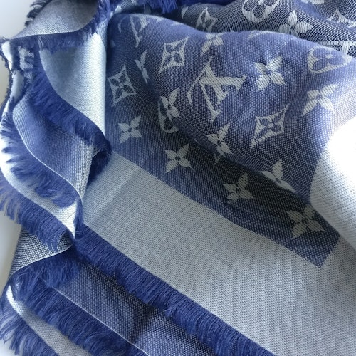 Louis Vuitton Blue Denim Monogram Shawl