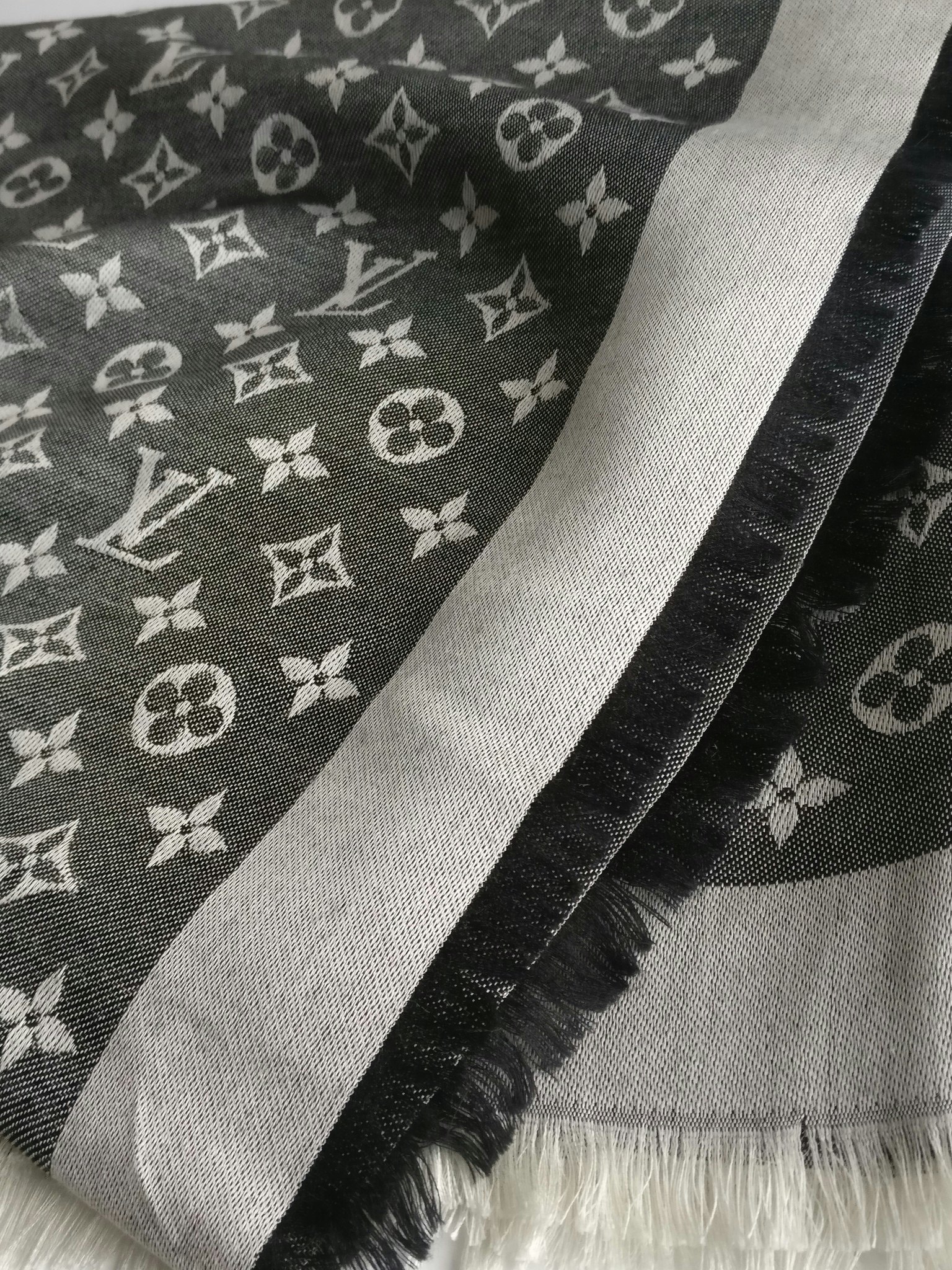 Louis Vuitton Black Denim Shawl