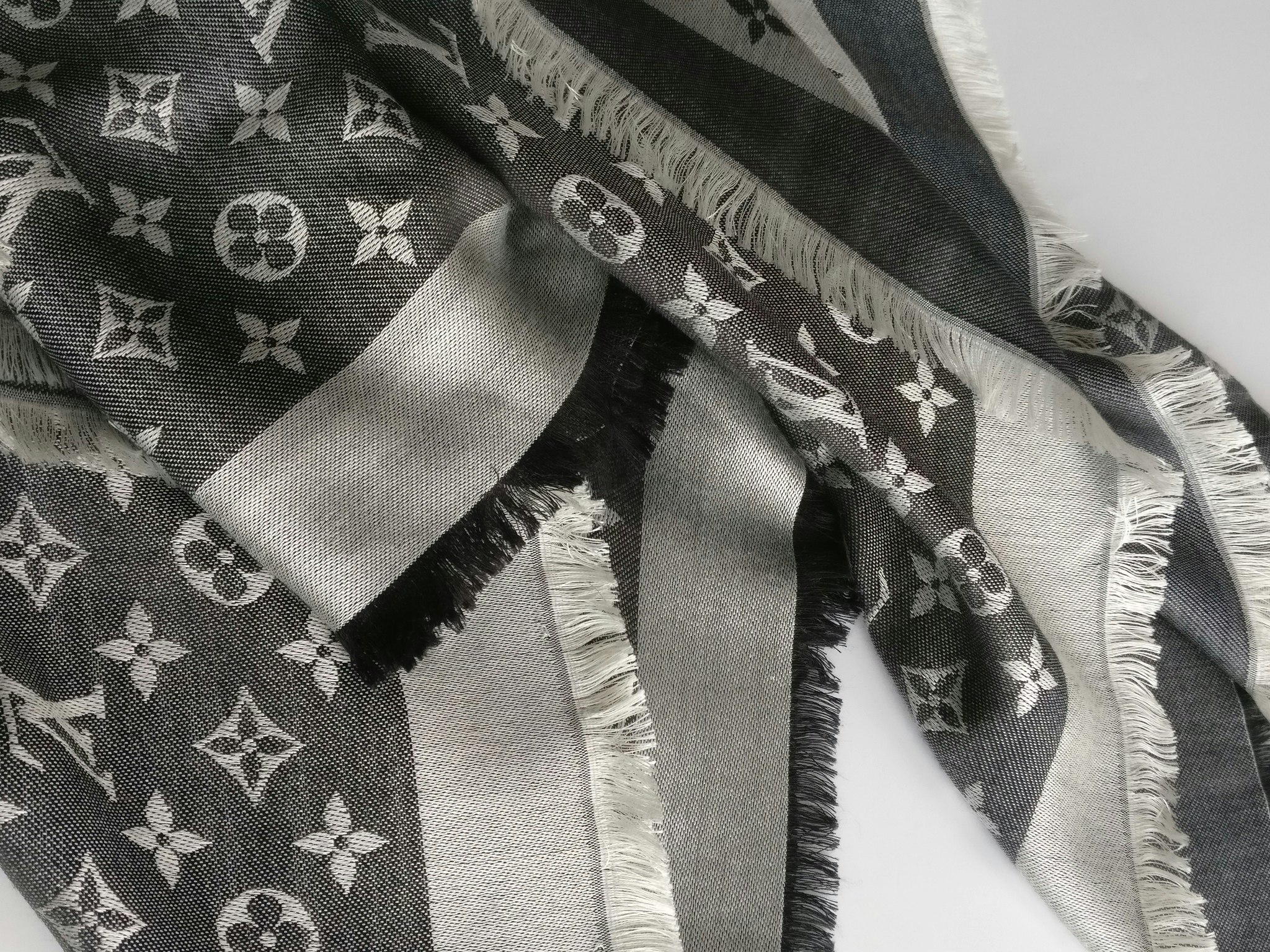 Louis Vuitton Black Denim Shawl