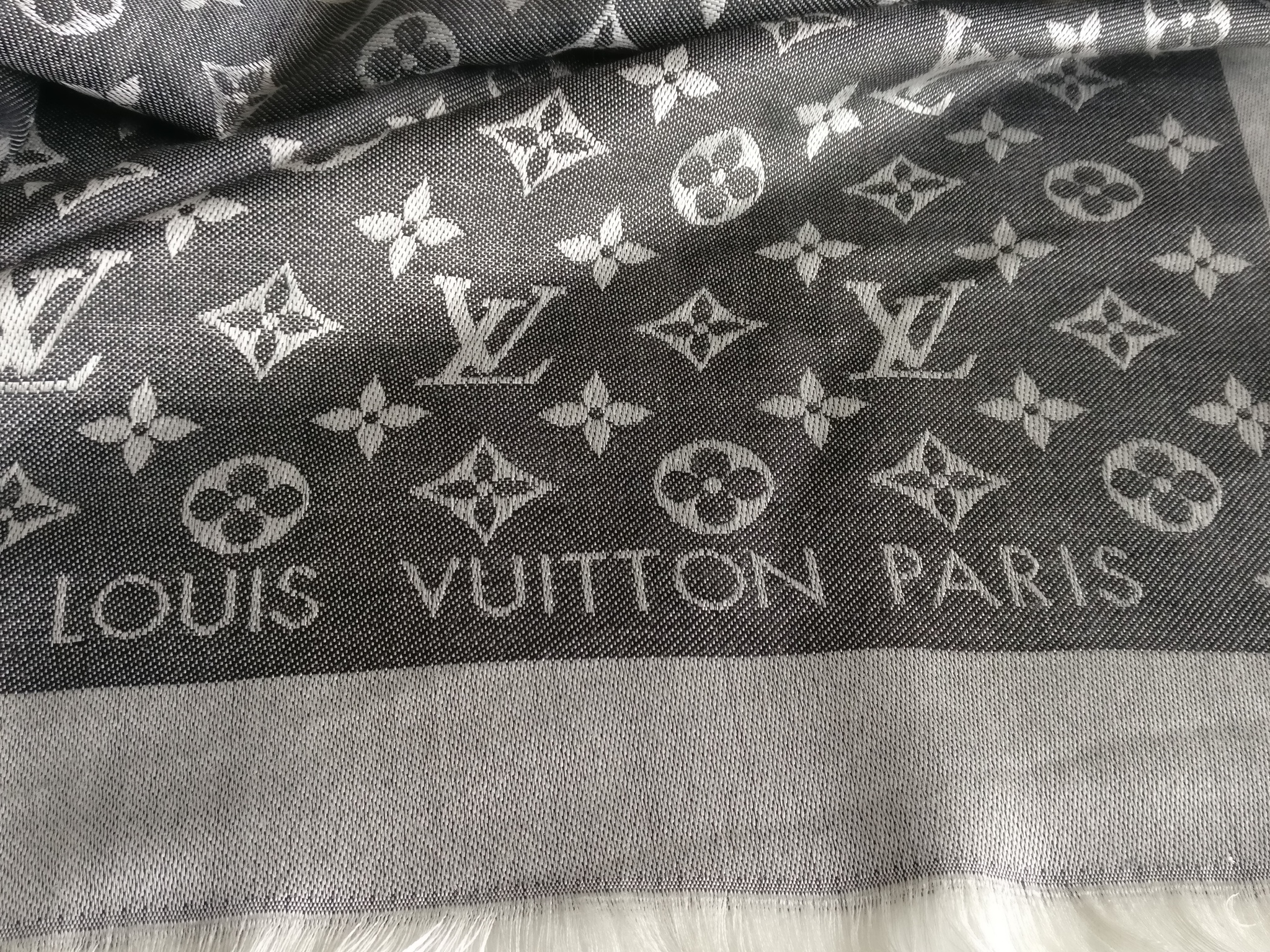 Louis Vuitton Black Denim Shawl