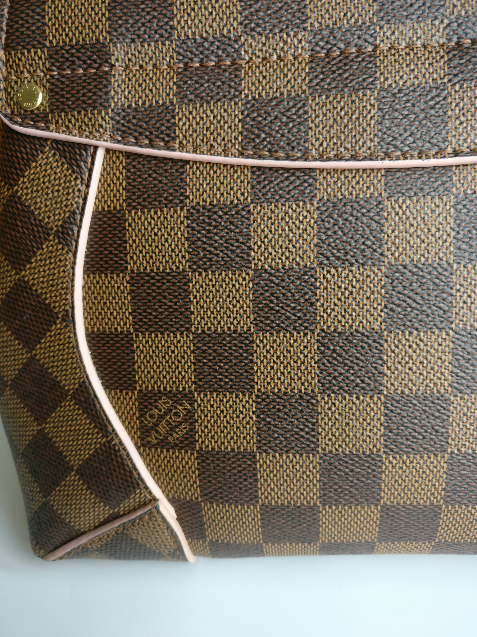 Louis Vuitton Damier Ebene Caissa Clutch Cherry –