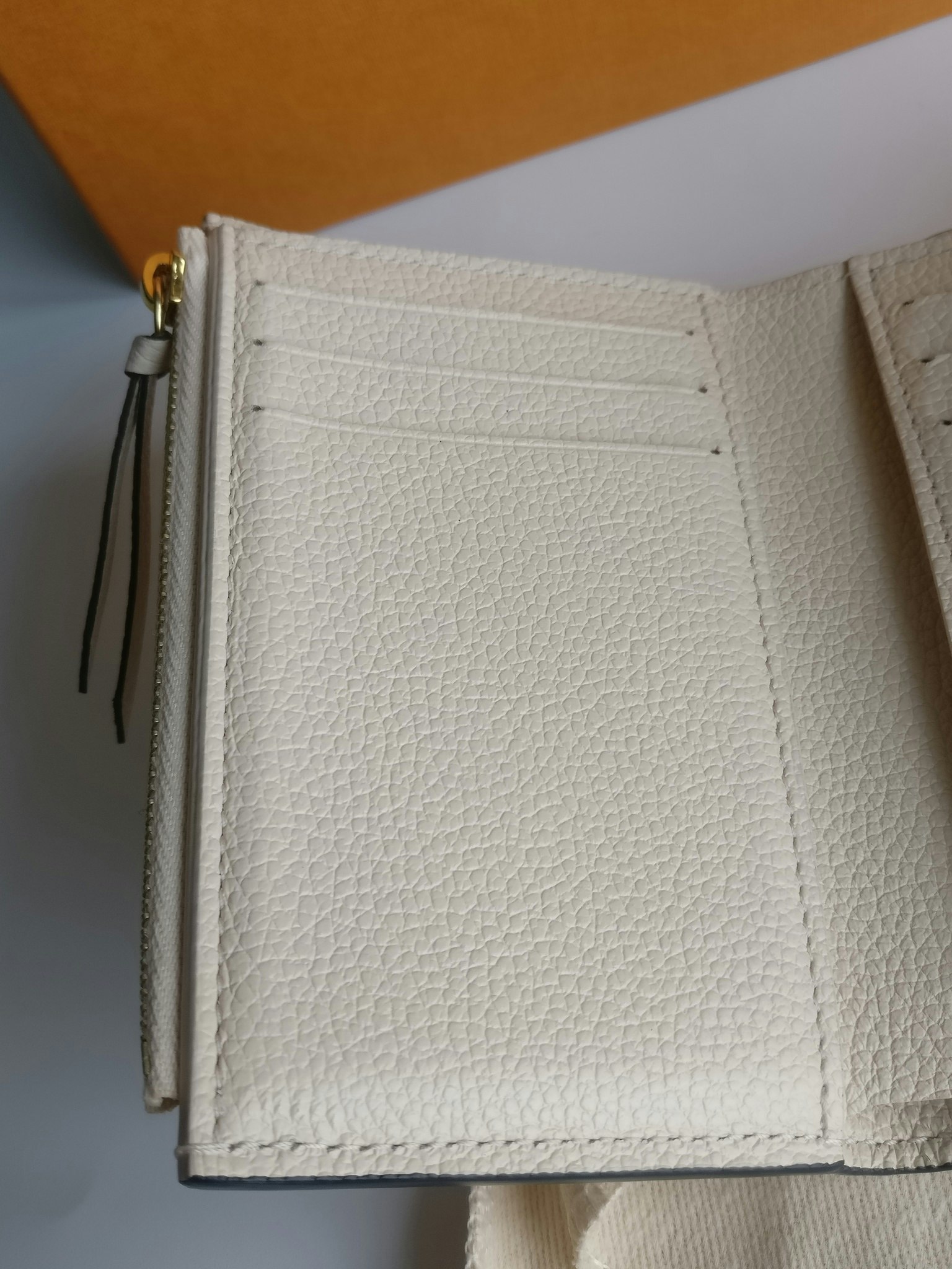 Louis Vuitton Victorine Wallet Empreinte Creme