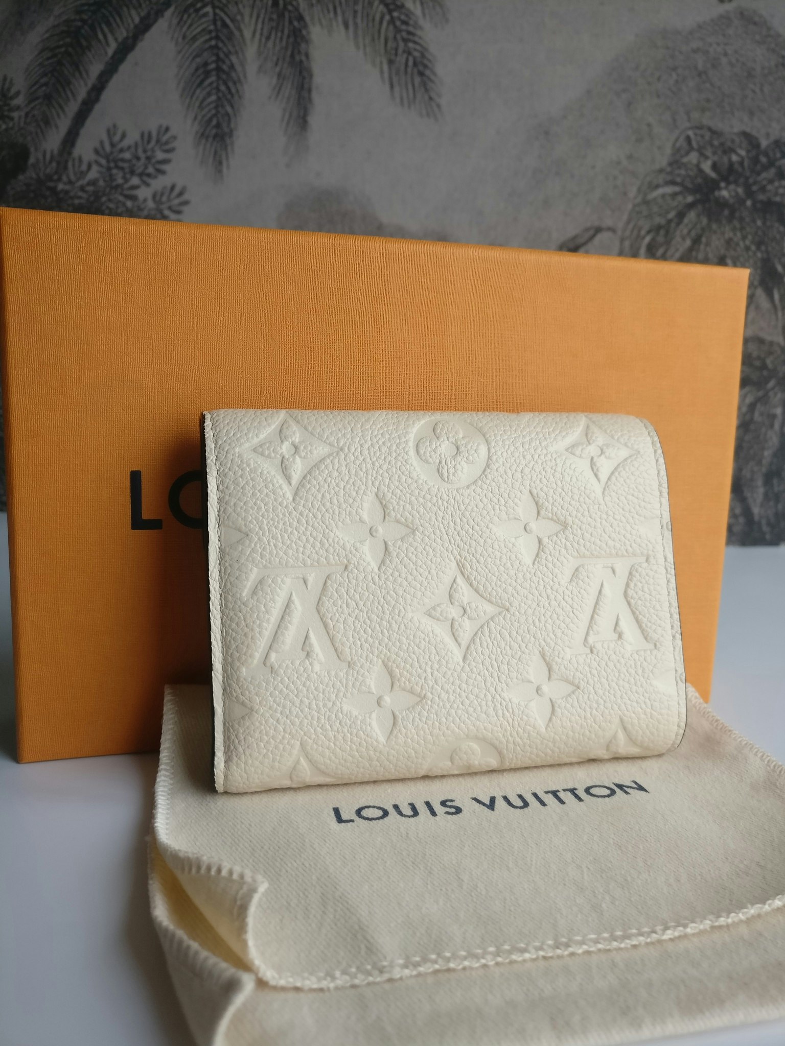 Louis Vuitton Victorine Wallet Empreinte Creme