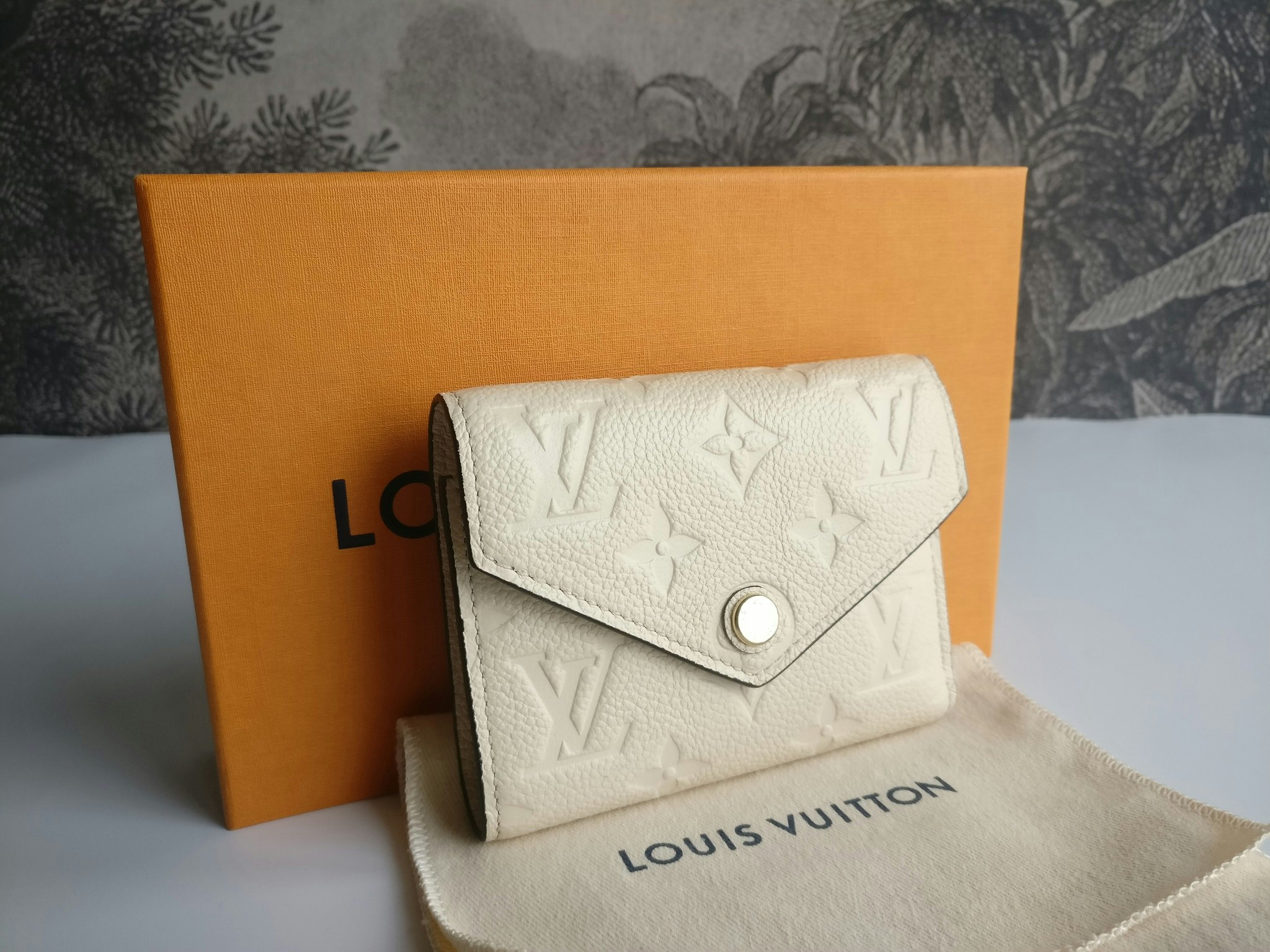 Louis Vuitton Victorine Wallet Empreinte Creme