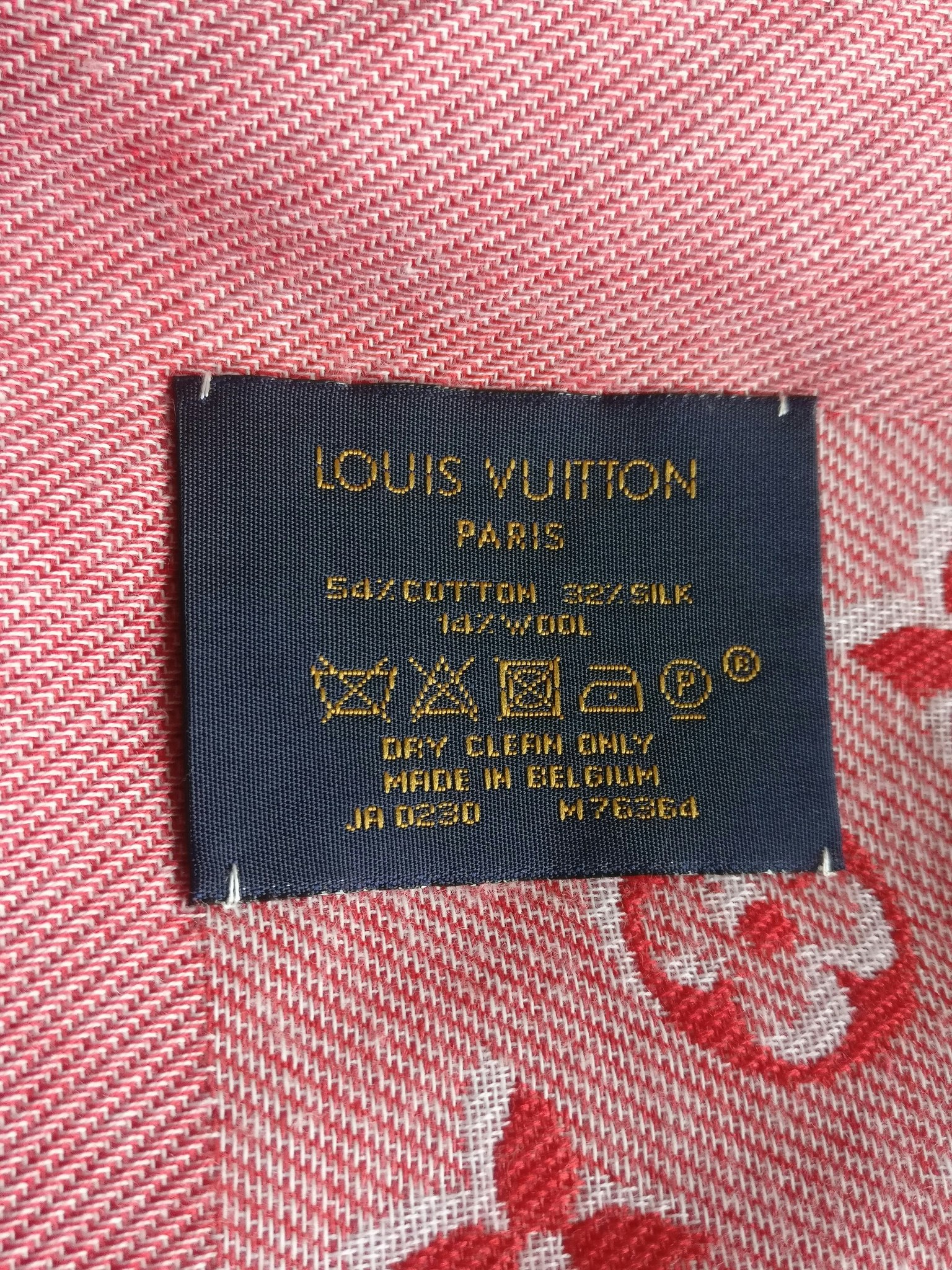 Louis Vuitton Umbra Monogram Shawl Rouge