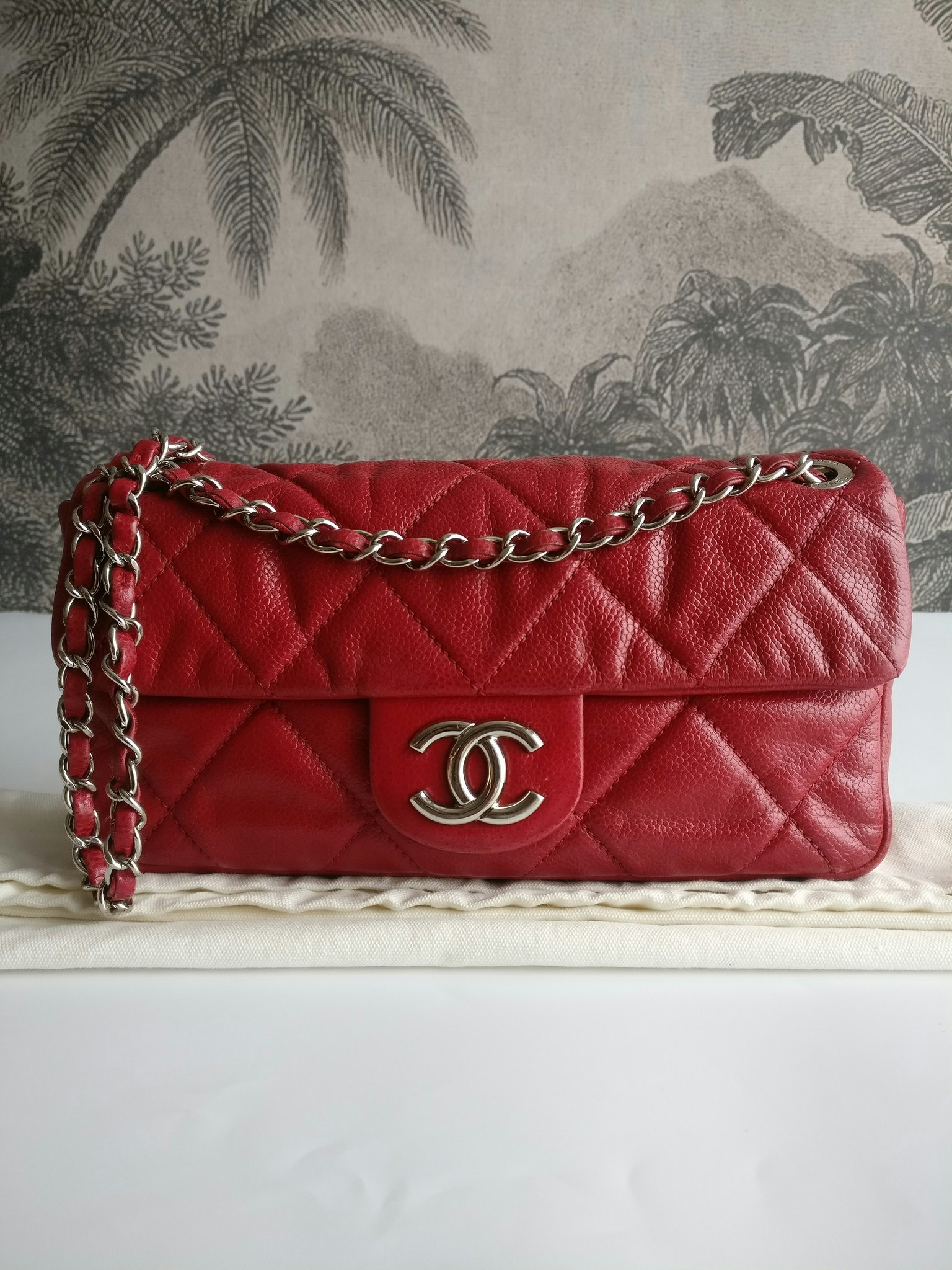 Chanel Quilted Caviar Nature Flap