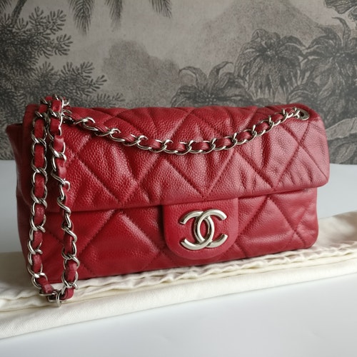 Chanel Quilted Caviar Nature Flap