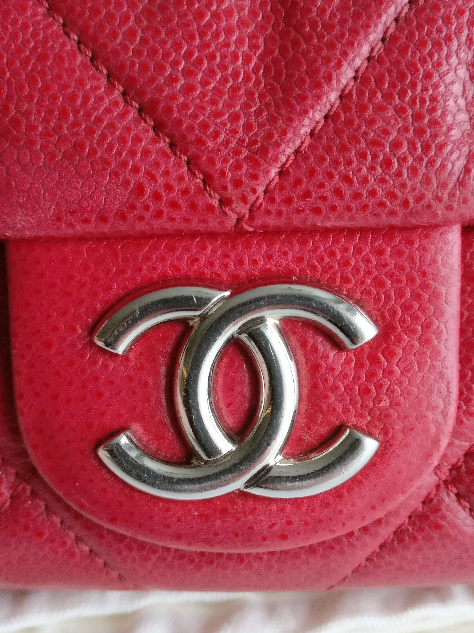 Chanel Quilted Caviar Nature Flap