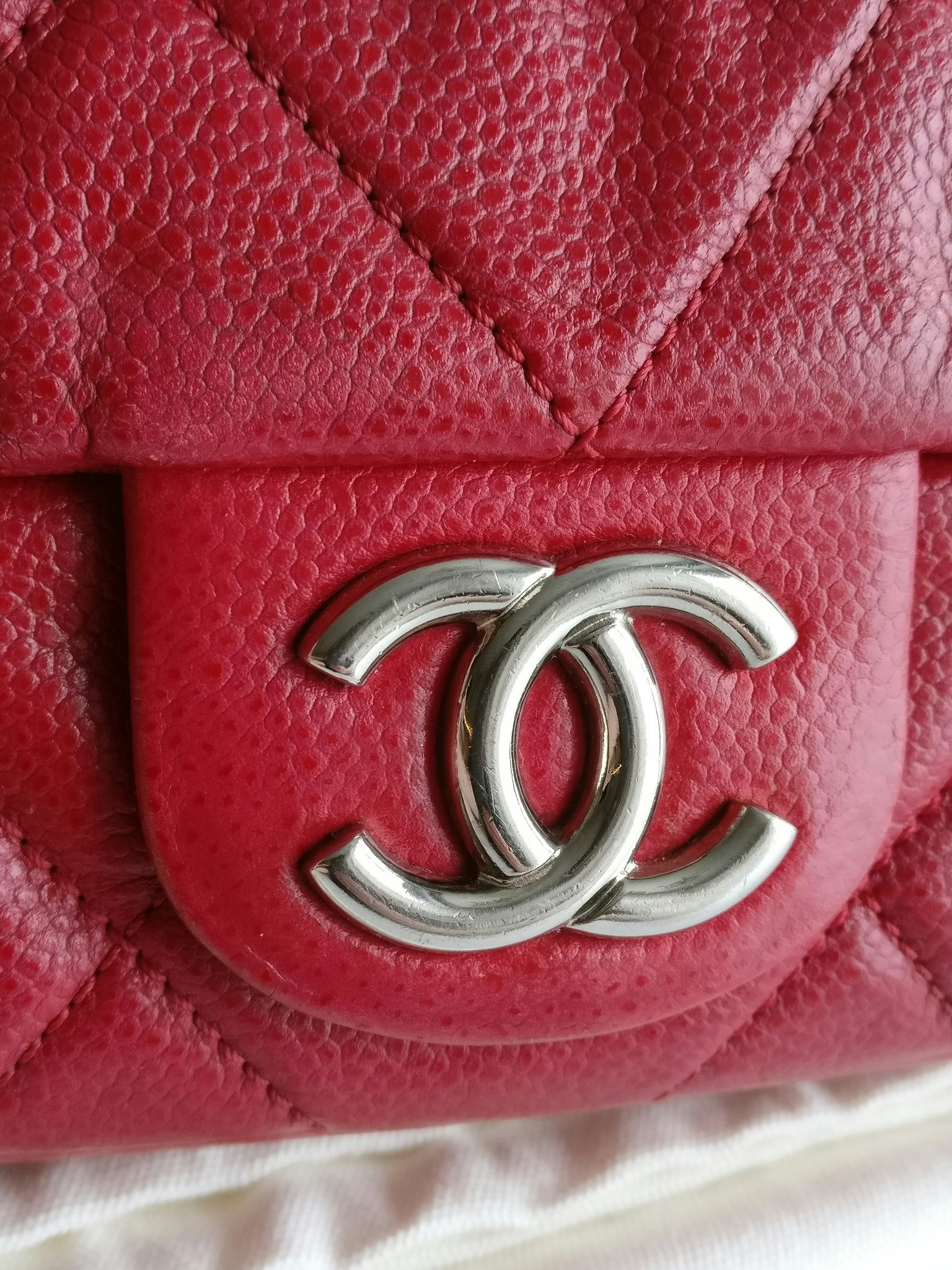 Chanel Quilted Caviar Nature Flap