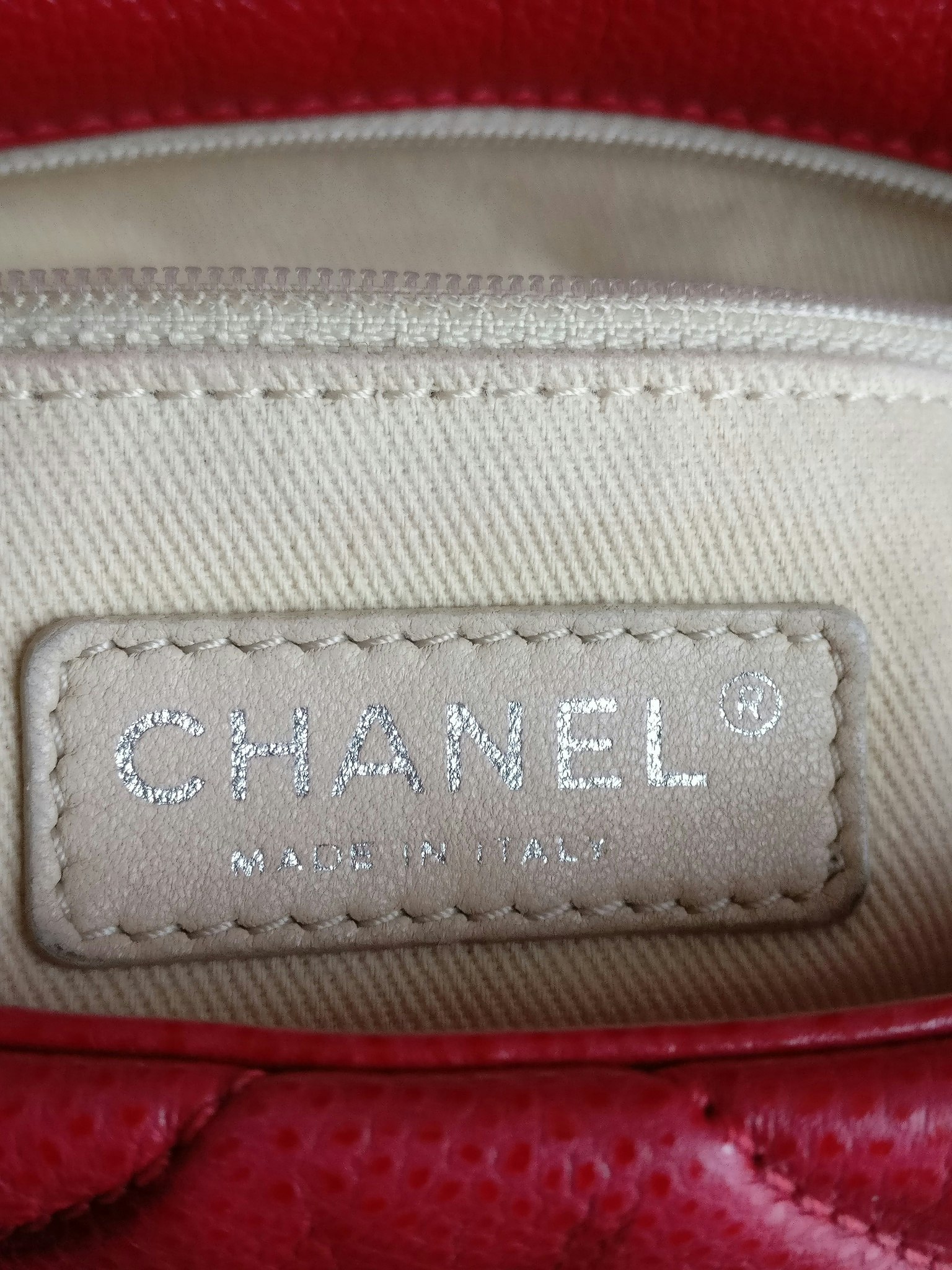 Chanel Quilted Caviar Nature Flap