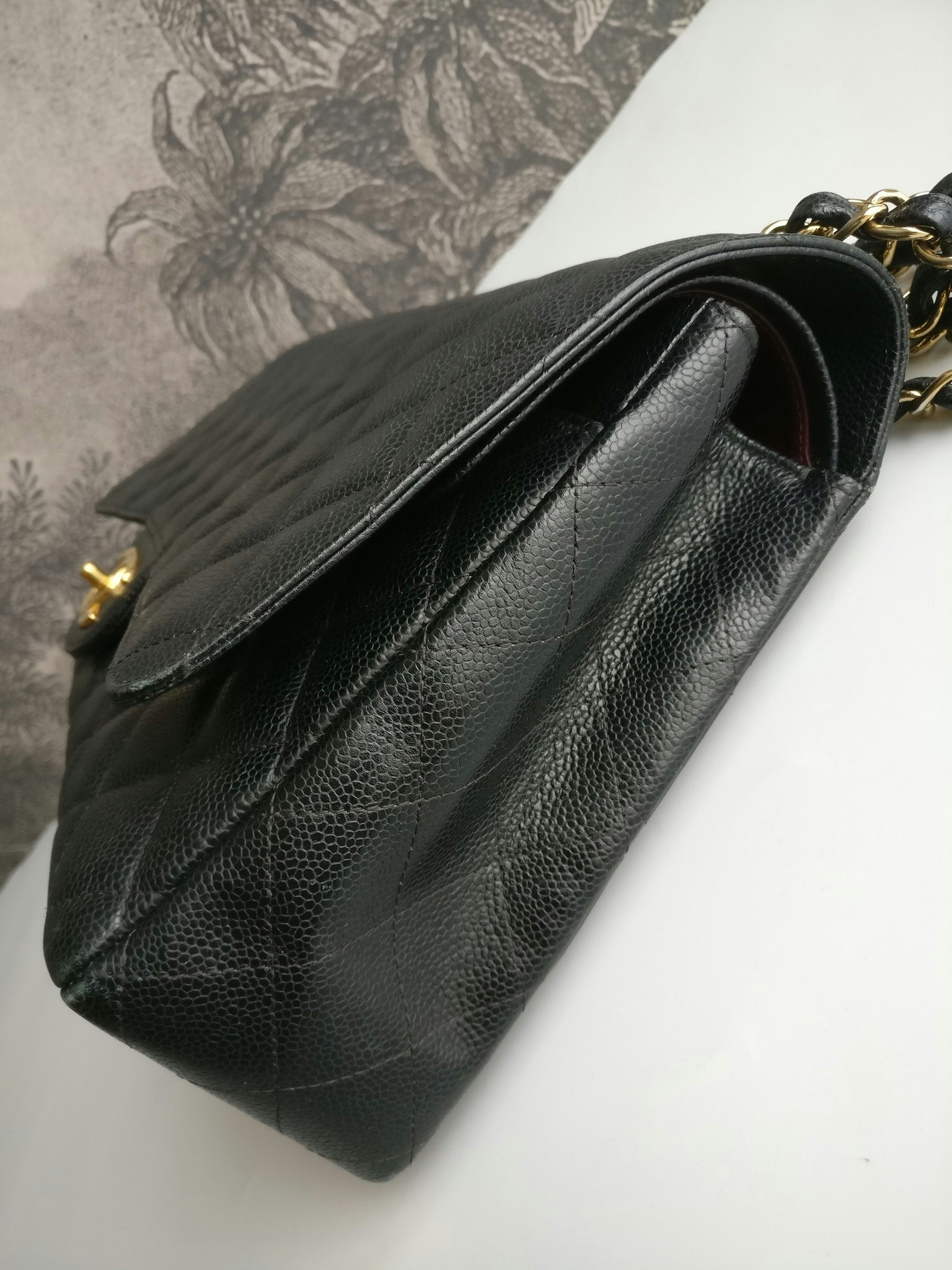 Chanel Maxi Double Flap black caviar