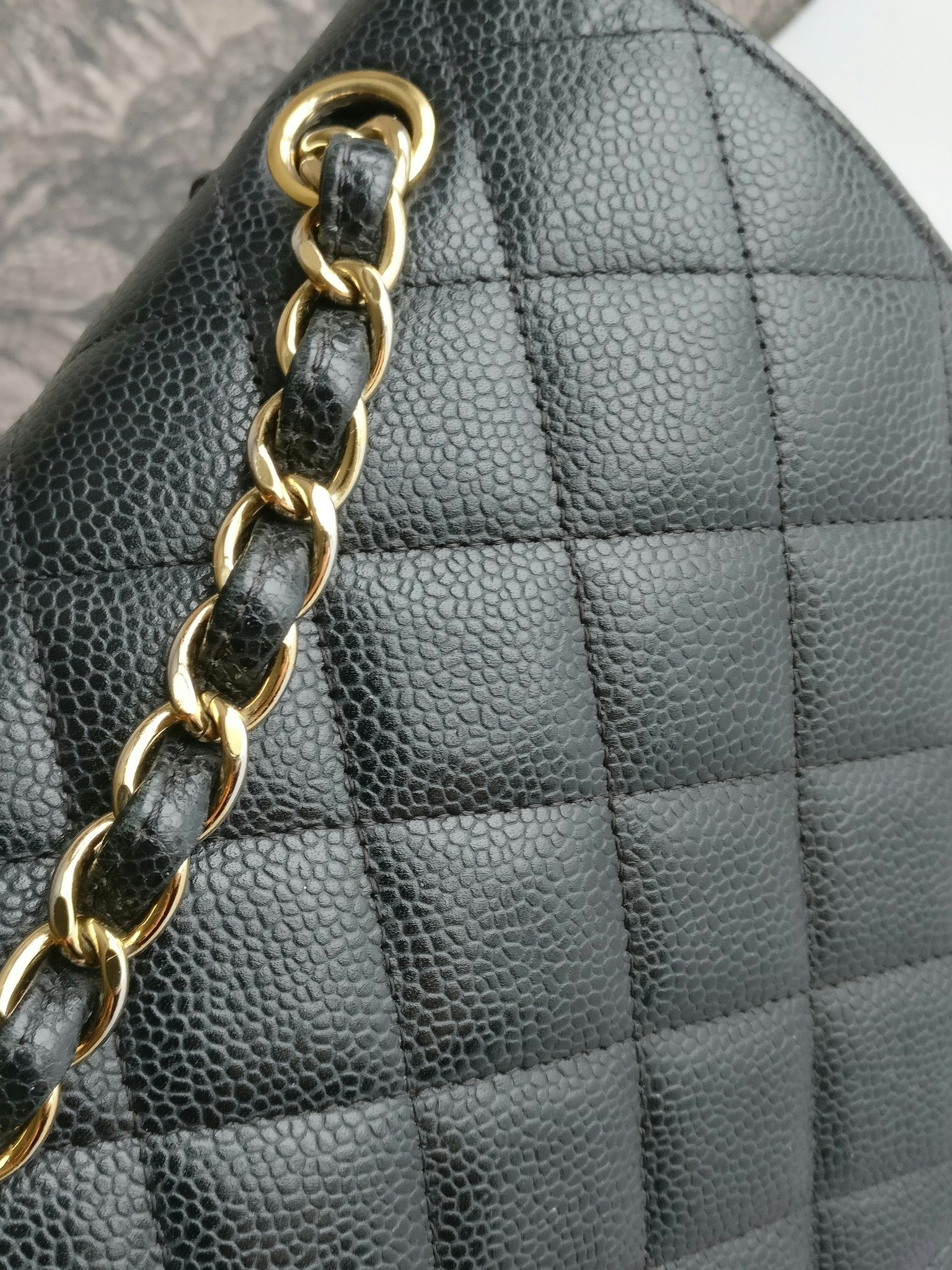 Chanel Maxi Double Flap black caviar