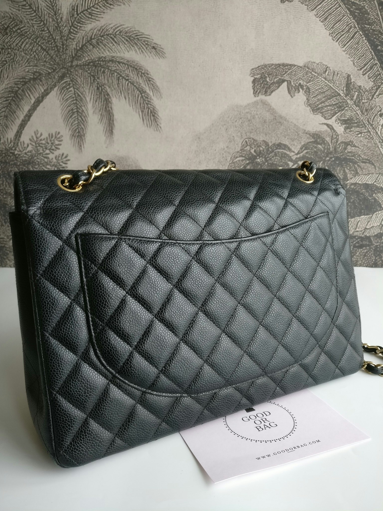 Chanel Maxi Double Flap black caviar