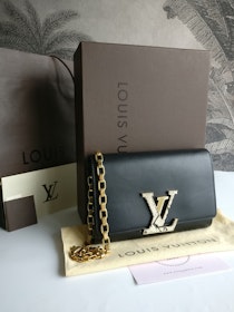 Louis Vuitton Pochette Louise GM Chain Bag Python Clasp