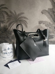Prada 2Way Cut-out Handle Tote