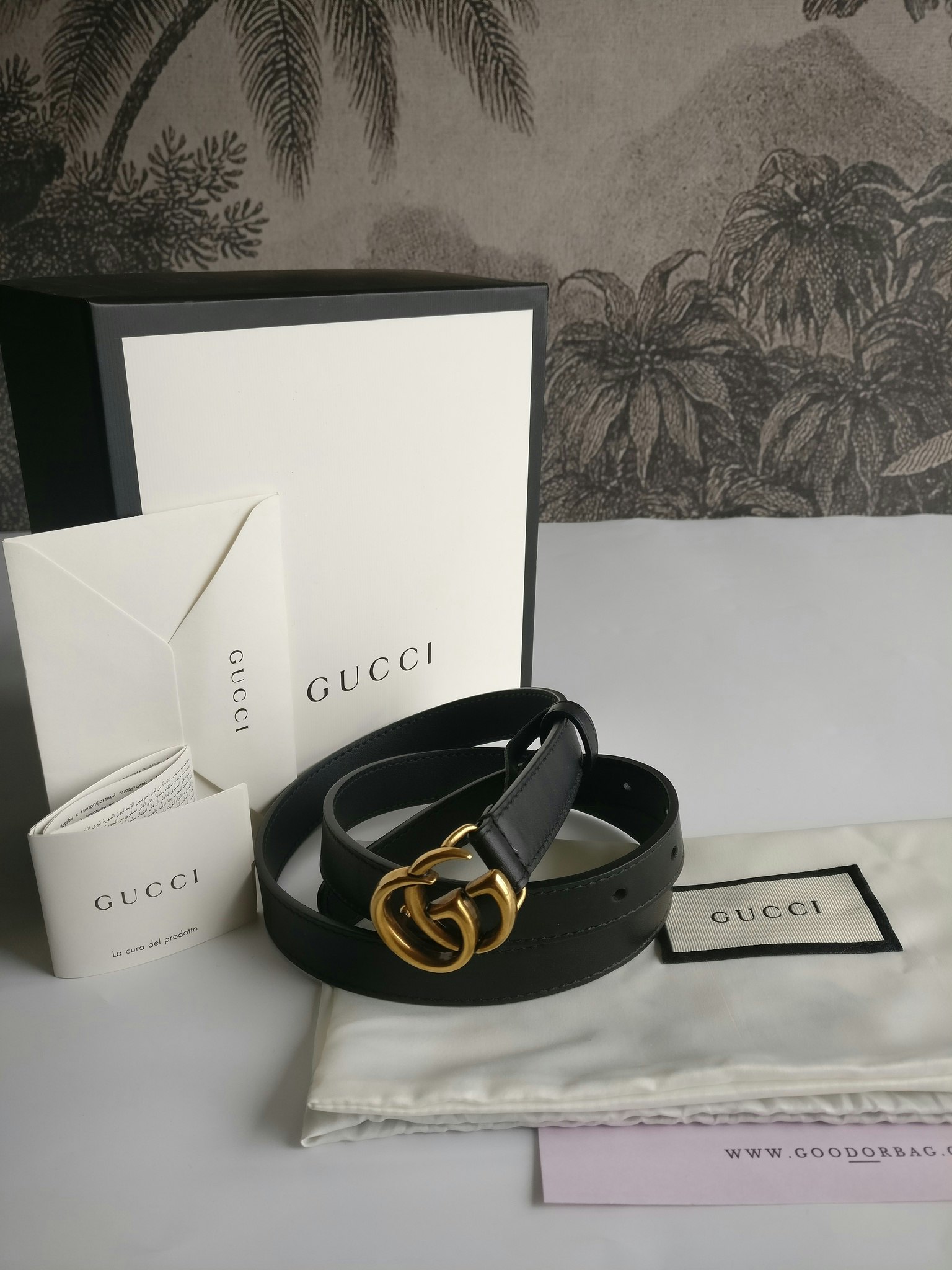 Gucci GG Marmont slim belt 85