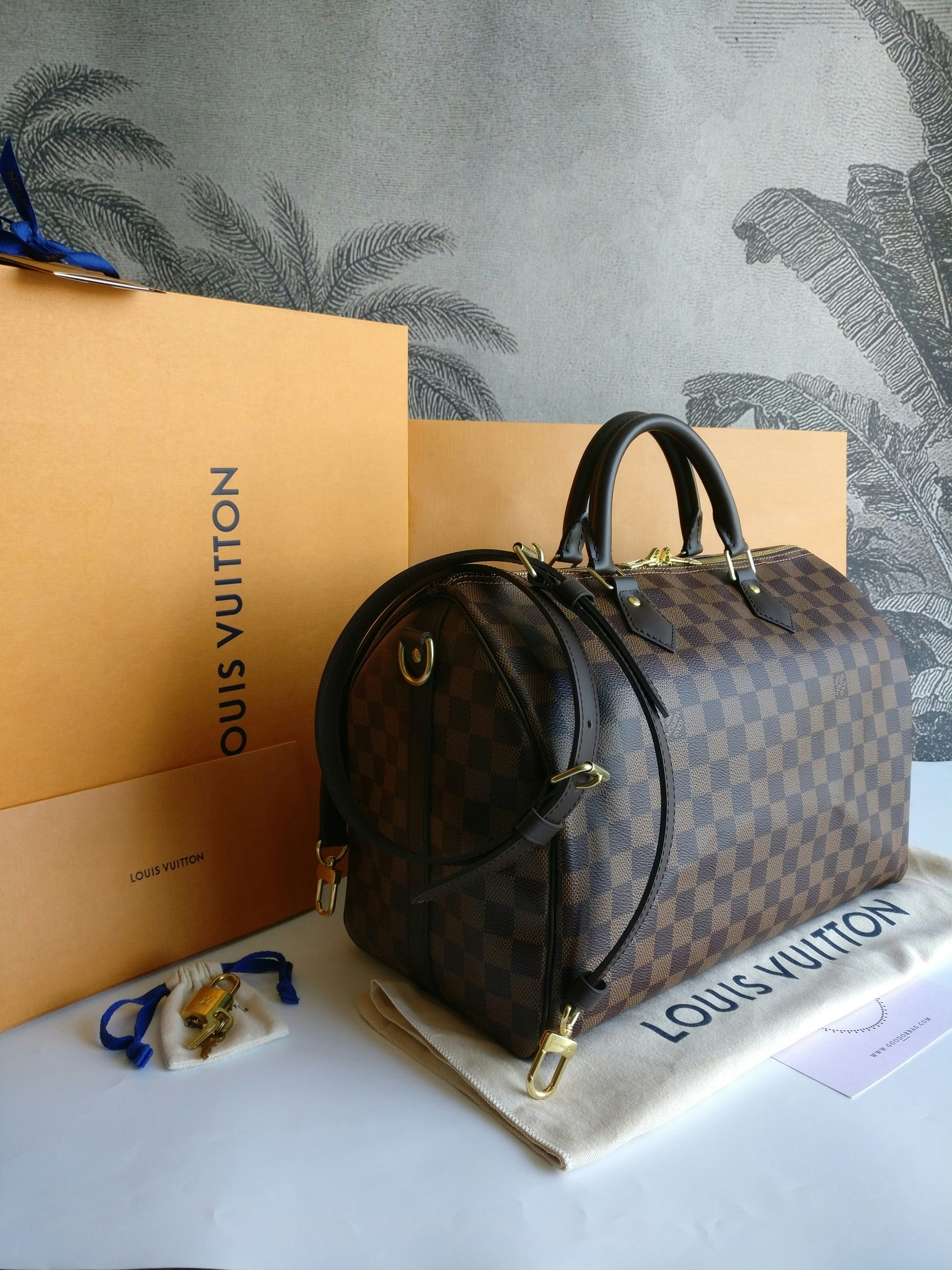 Louis Vuitton Speedy 35 Bandouliere damier ebene