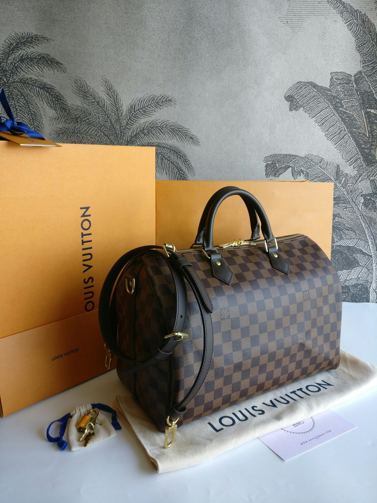 Louis Vuitton Speedy 35 Bandouliere damier ebene