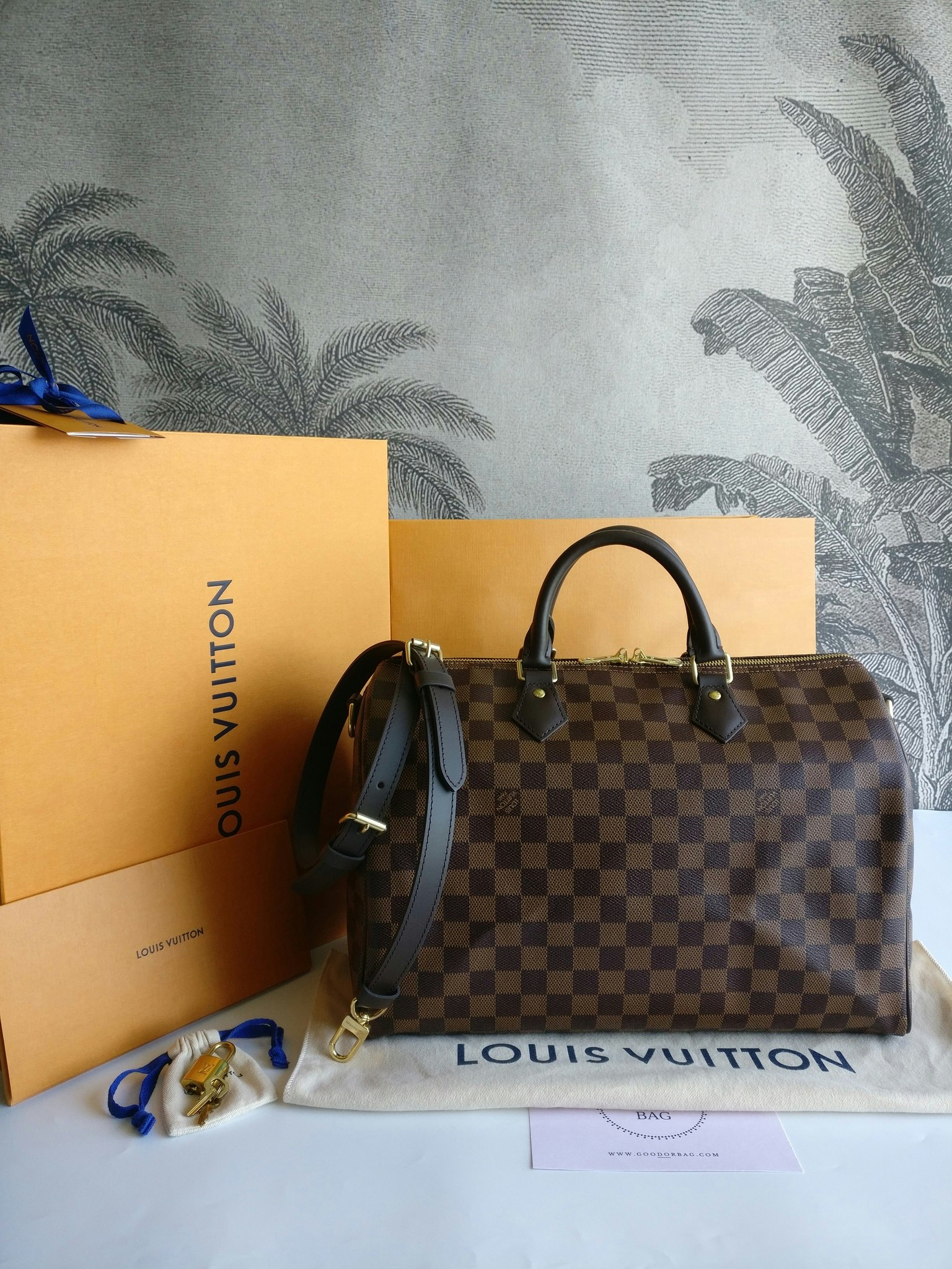Louis Vuitton Speedy 35 Bandouliere damier ebene