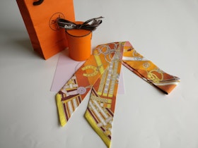 Hermes Silk Twilly Brides et Gris-Gris