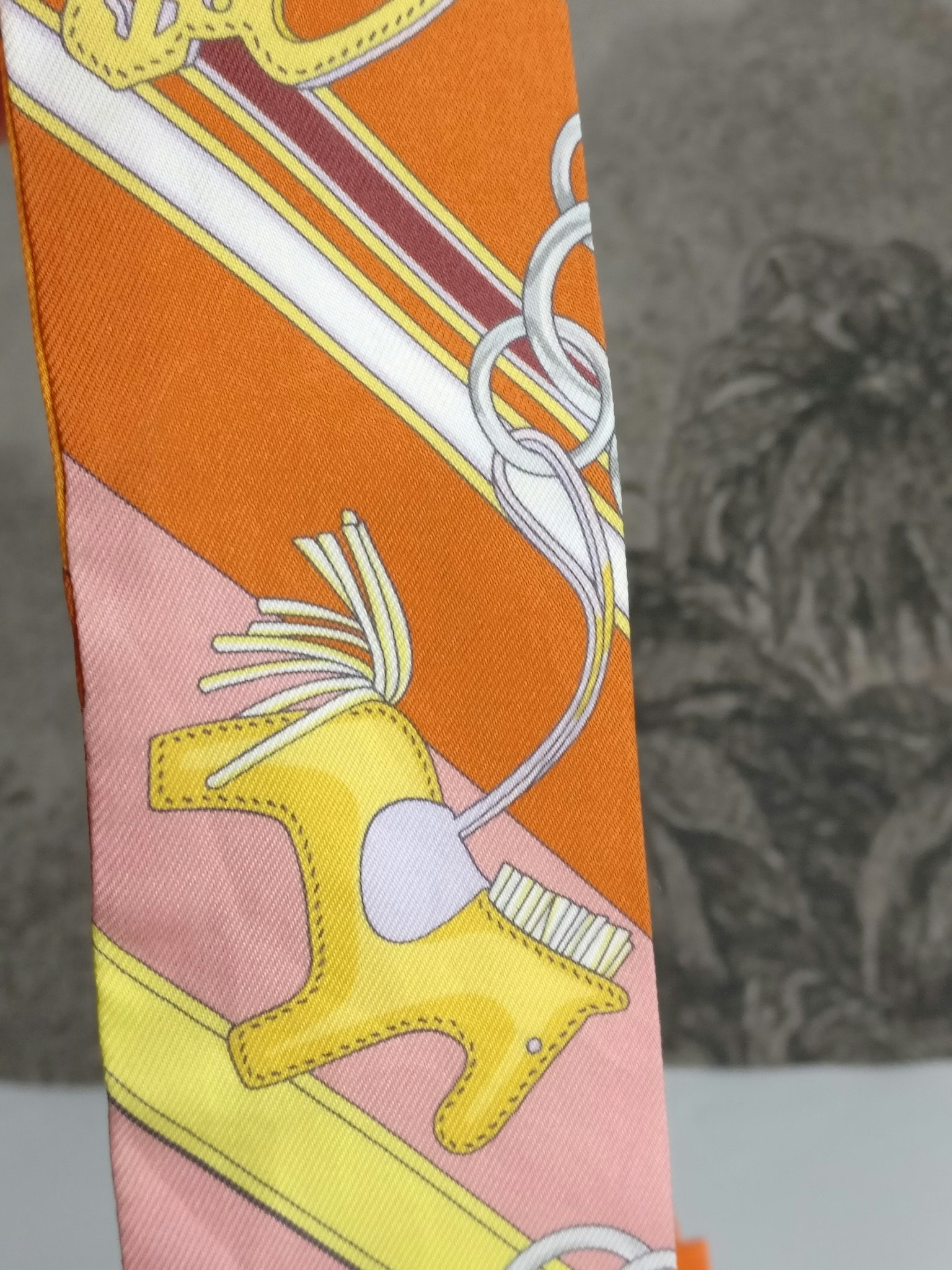 Hermes Silk Twilly Brides et Gris-Gris