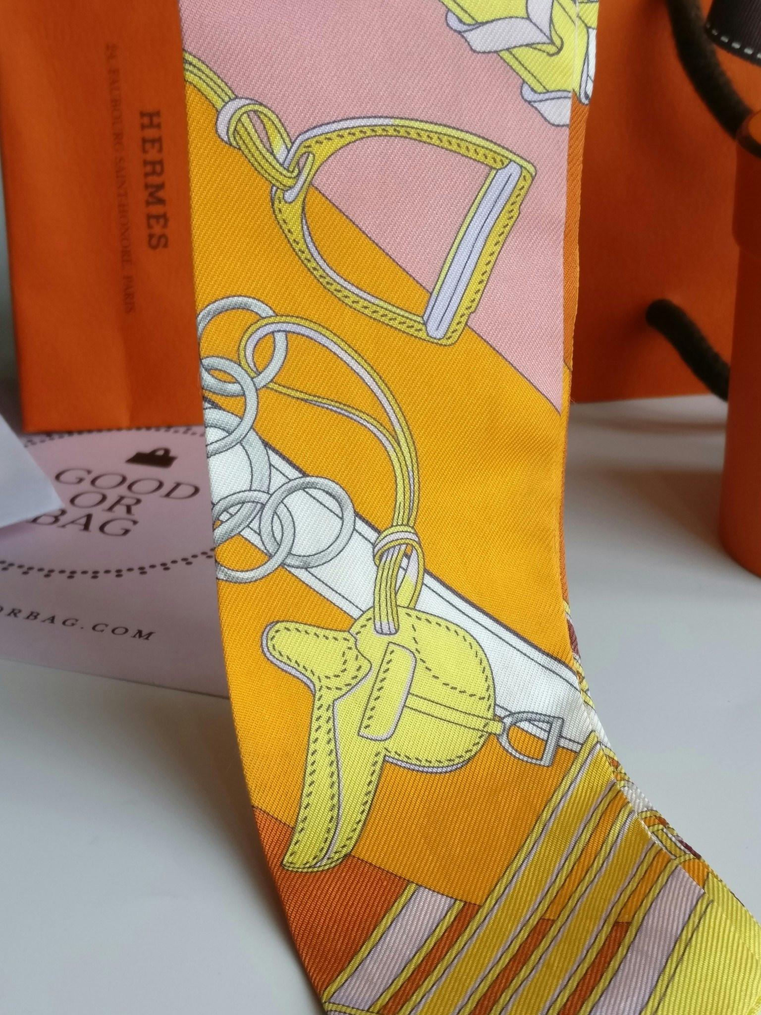 Hermes Silk Twilly Brides et Gris-Gris