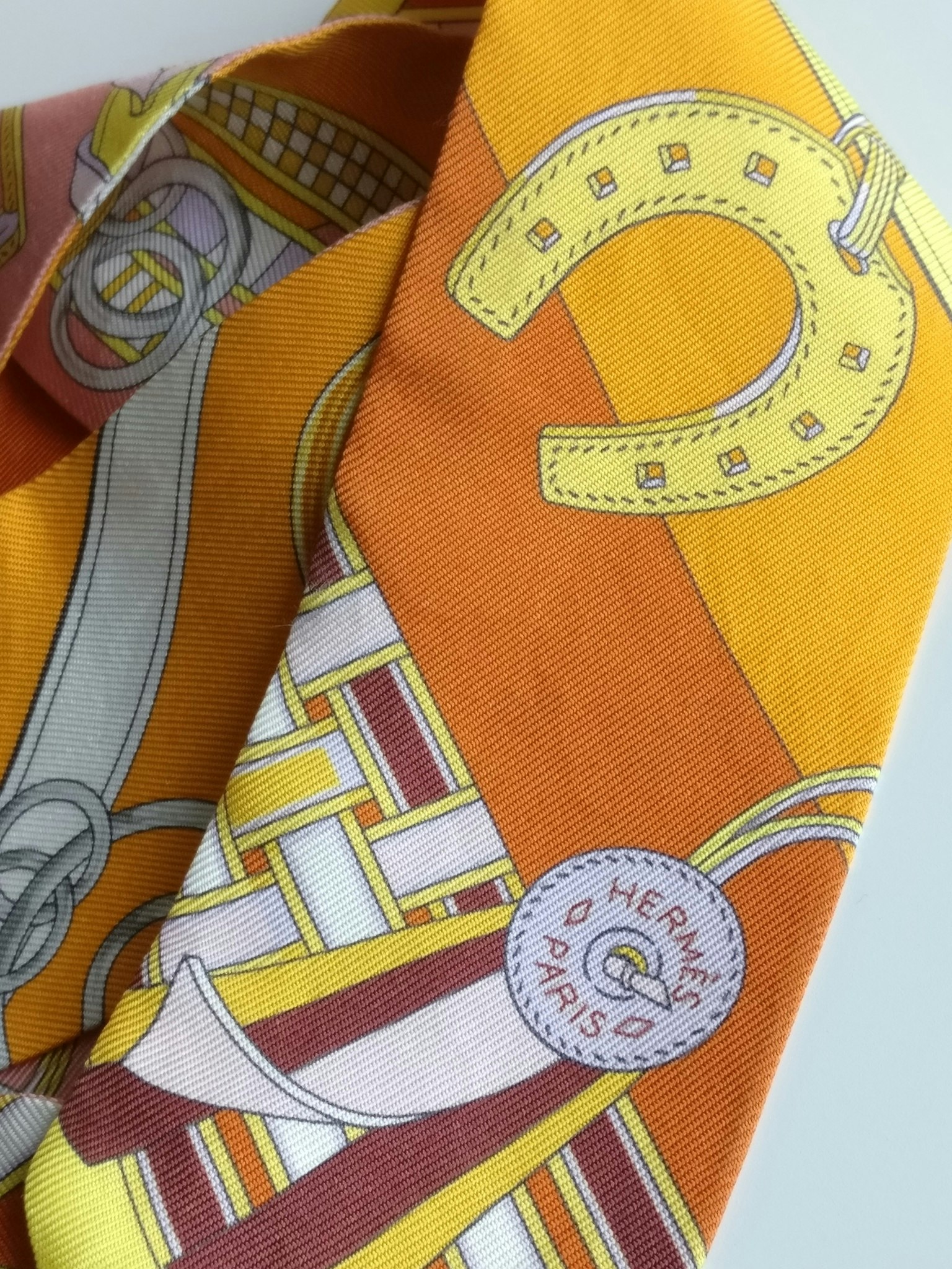 Hermes Silk Twilly Brides et Gris-Gris