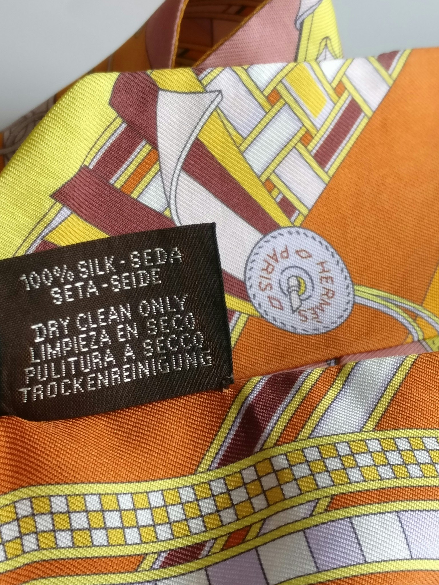 Hermes Silk Twilly Brides et Gris-Gris