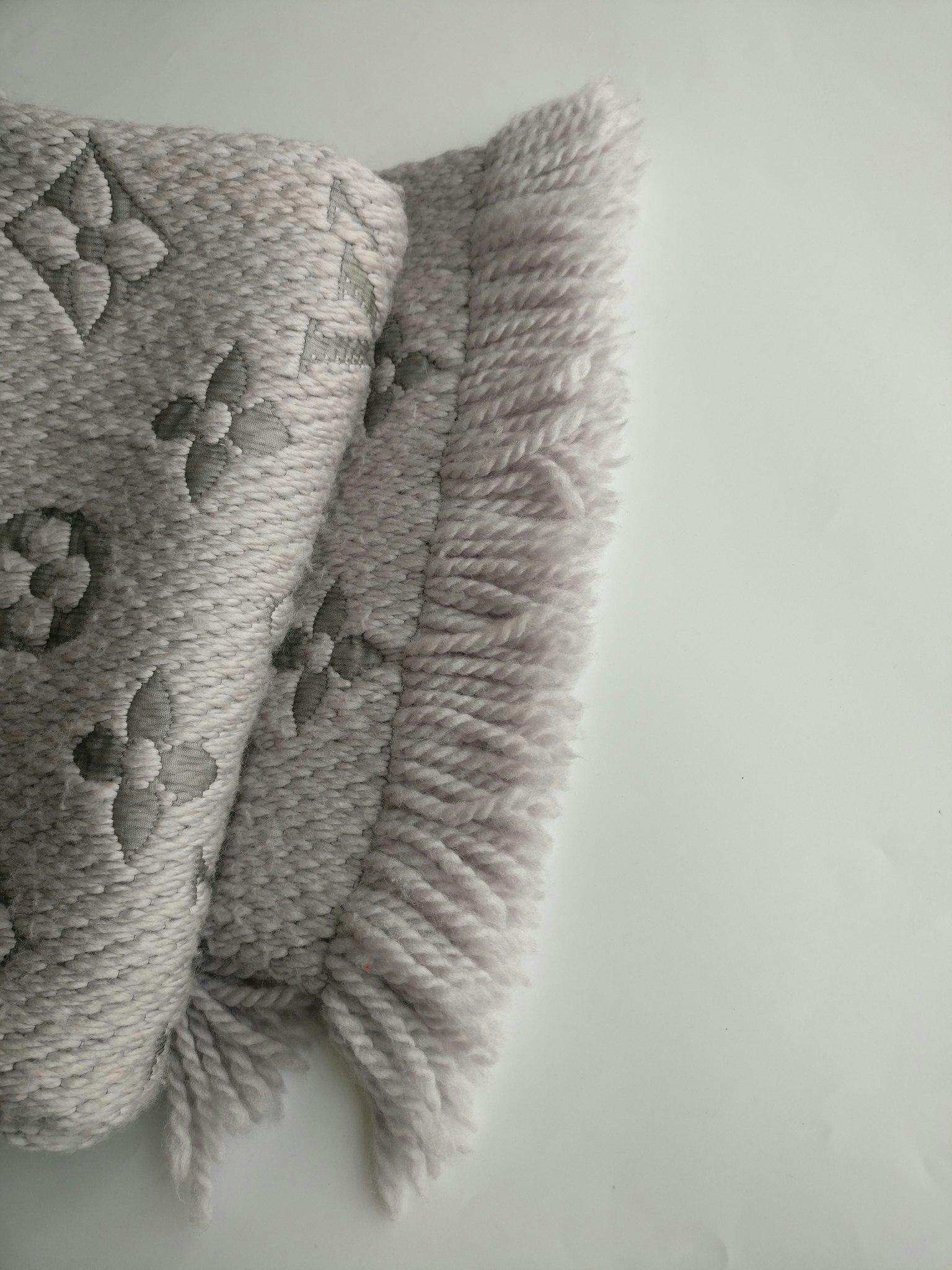 Louis Vuitton Logomania Scarf Pearl Grey