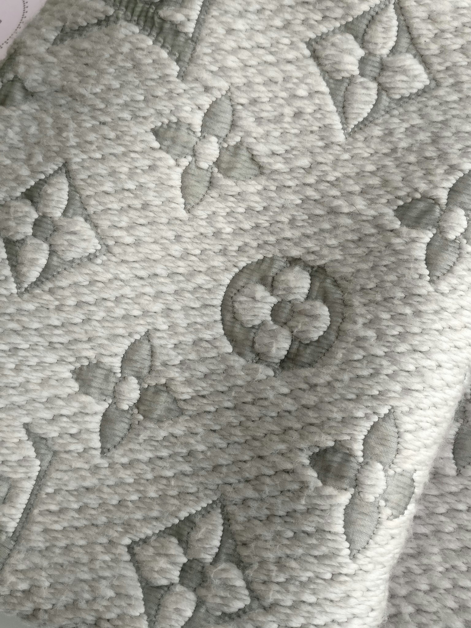 Louis Vuitton Logomania Scarf Pearl Grey