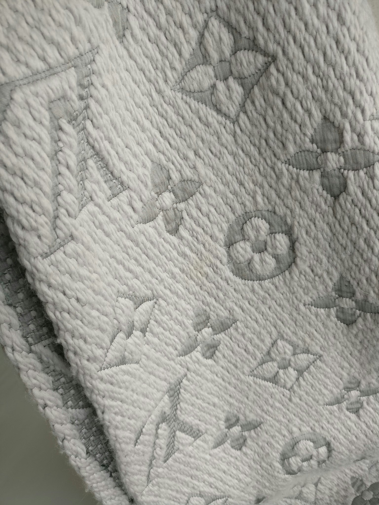 Louis Vuitton Logomania Scarf Pearl Grey