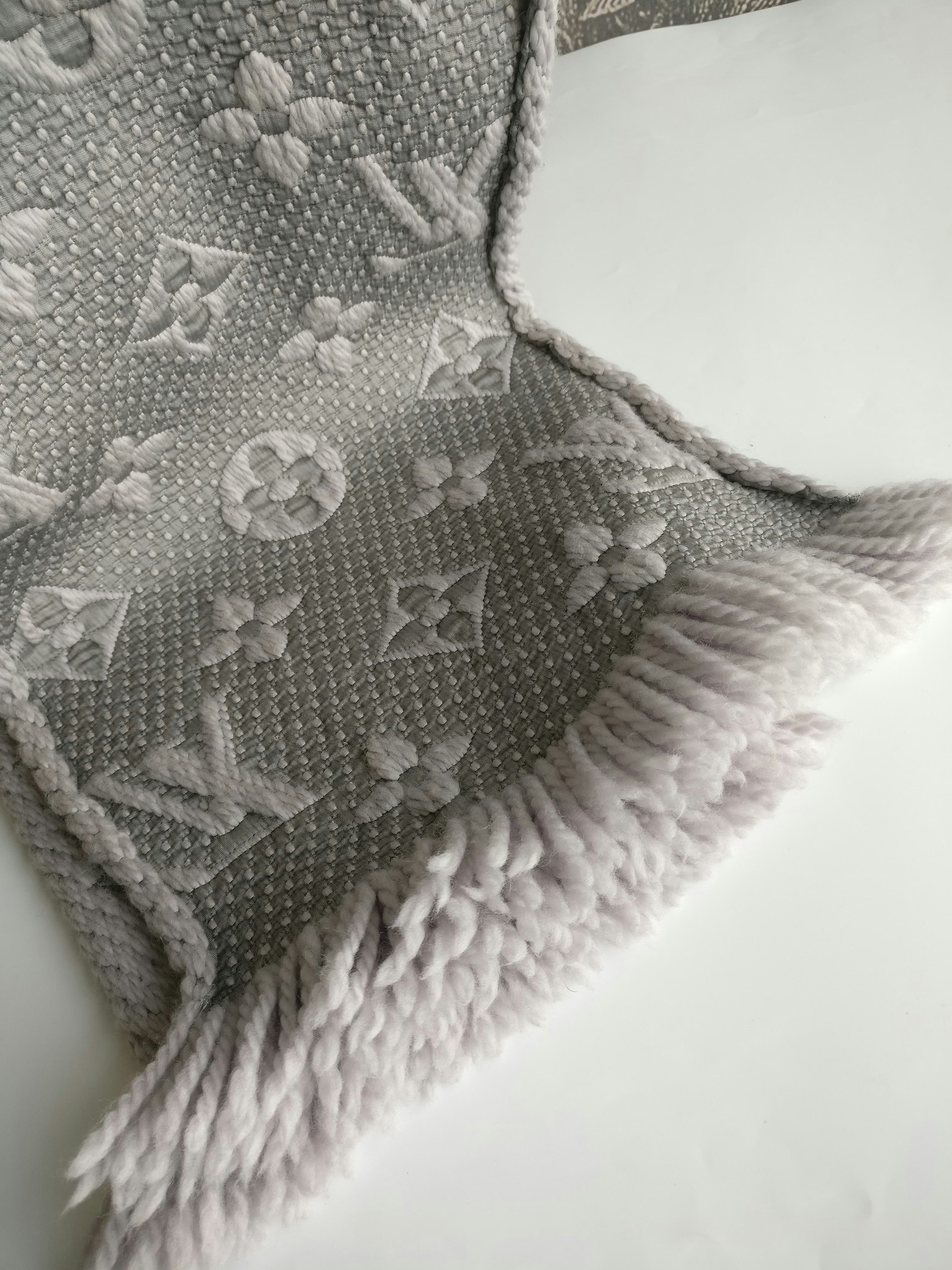 Louis Vuitton Logomania Scarf Pearl Grey