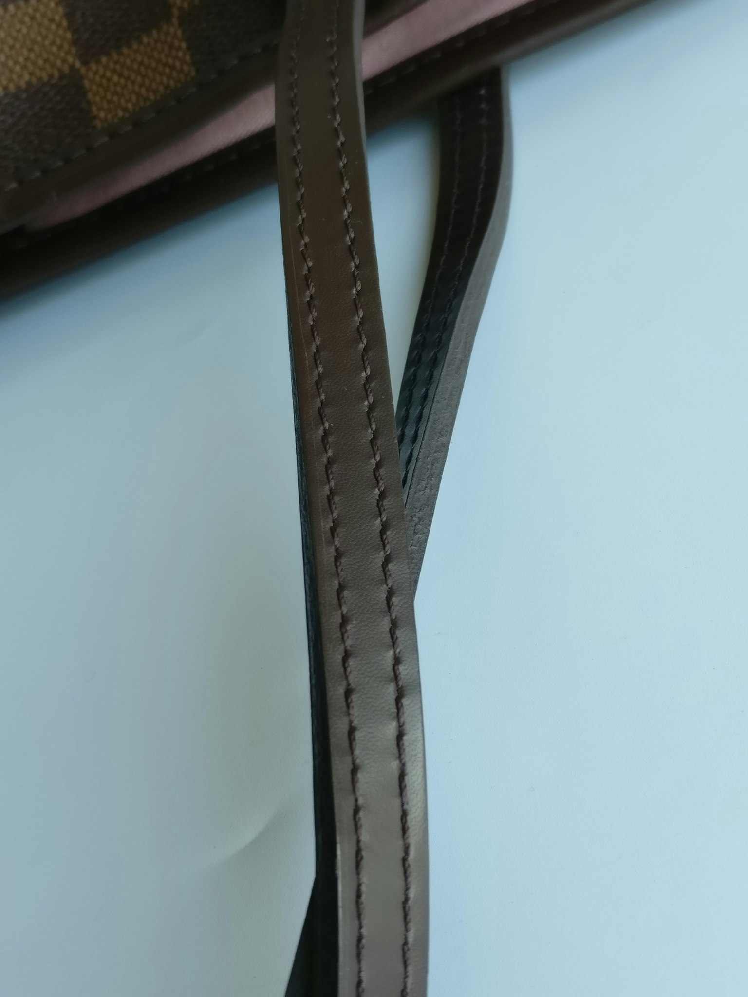 Louis Vuitton Neverfull MM damier ebene rose ballerine