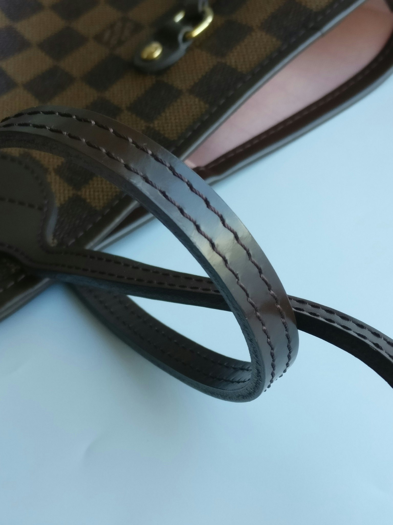 Louis Vuitton Neverfull MM damier ebene rose ballerine