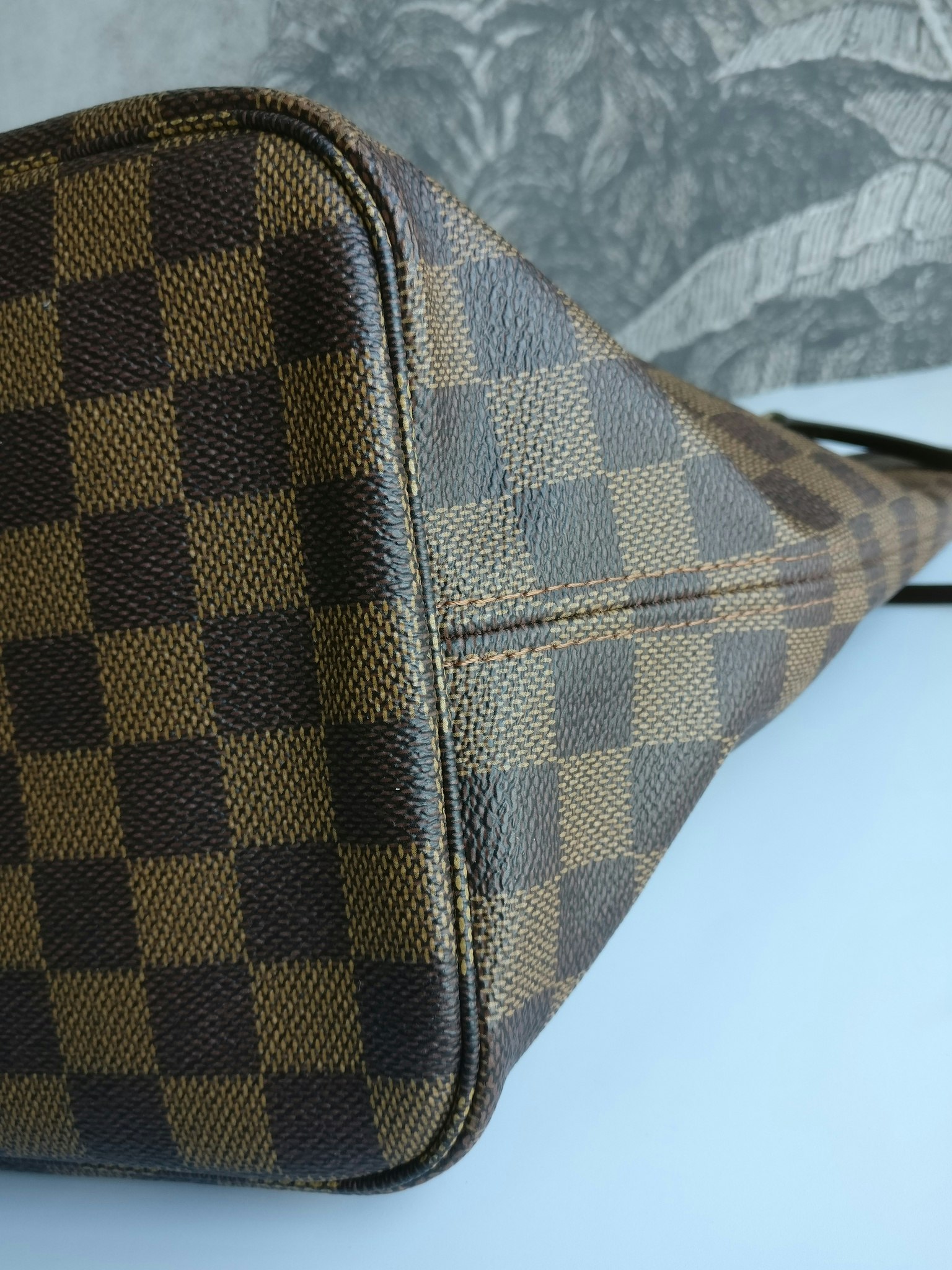 Louis Vuitton Neverfull MM damier ebene rose ballerine