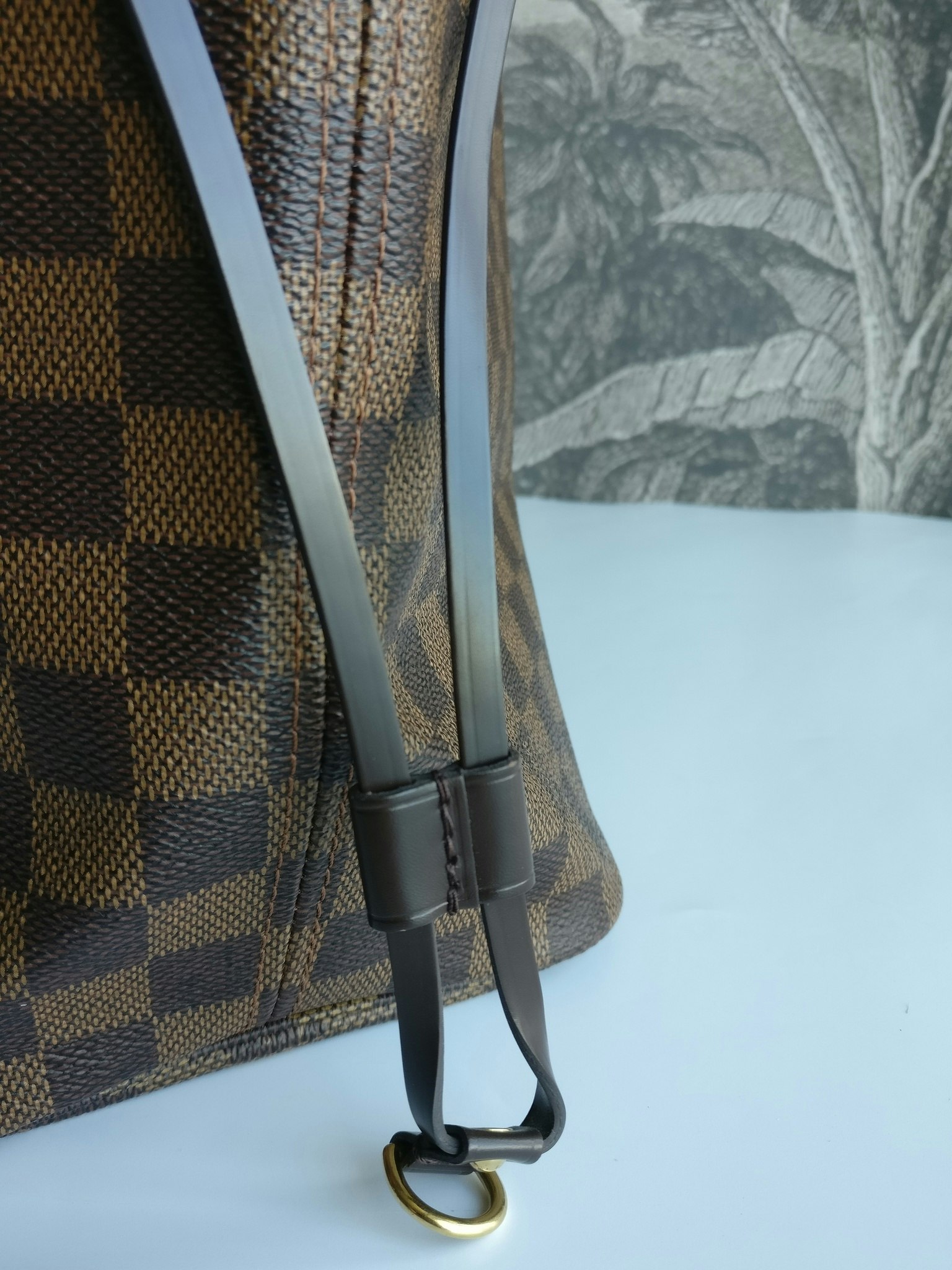 Louis Vuitton Neverfull MM damier ebene rose ballerine
