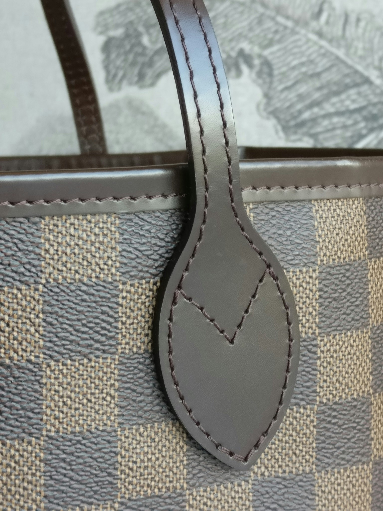 Louis Vuitton Neverfull MM damier ebene rose ballerine