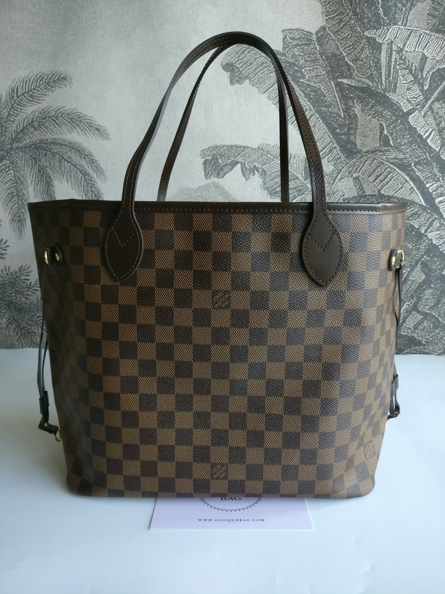Louis Vuitton Neverfull MM damier ebene rose ballerine