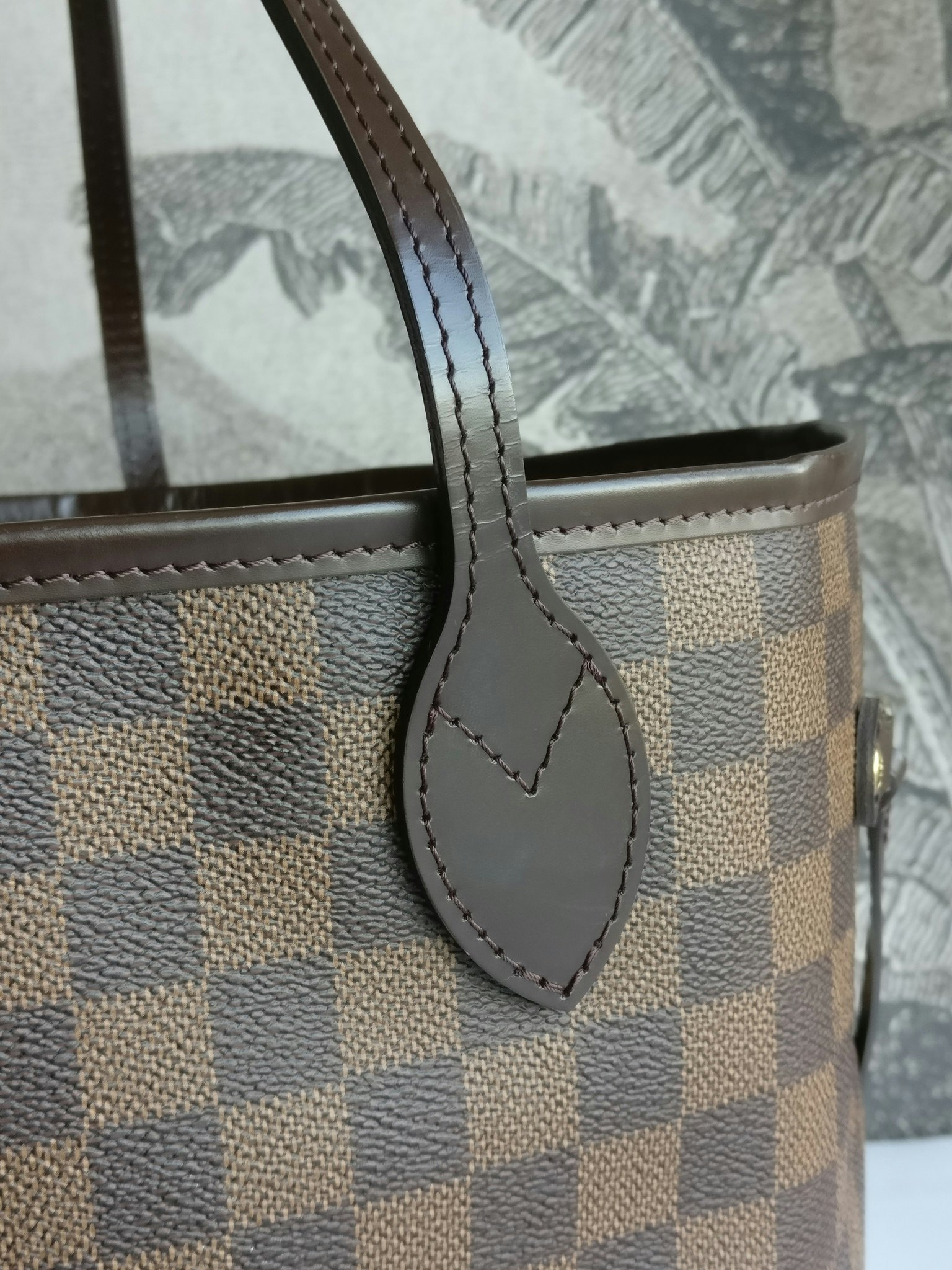 Louis Vuitton Neverfull MM damier ebene rose ballerine